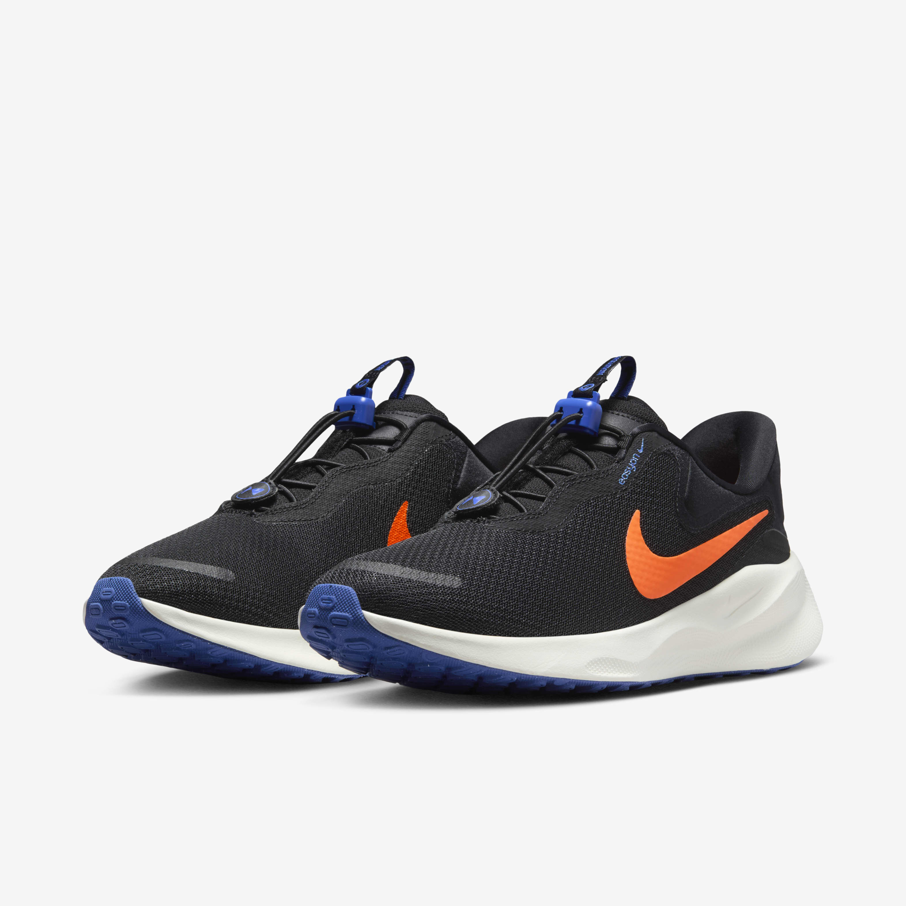 Nike men's revolution 4 running sports shoes - black/black top