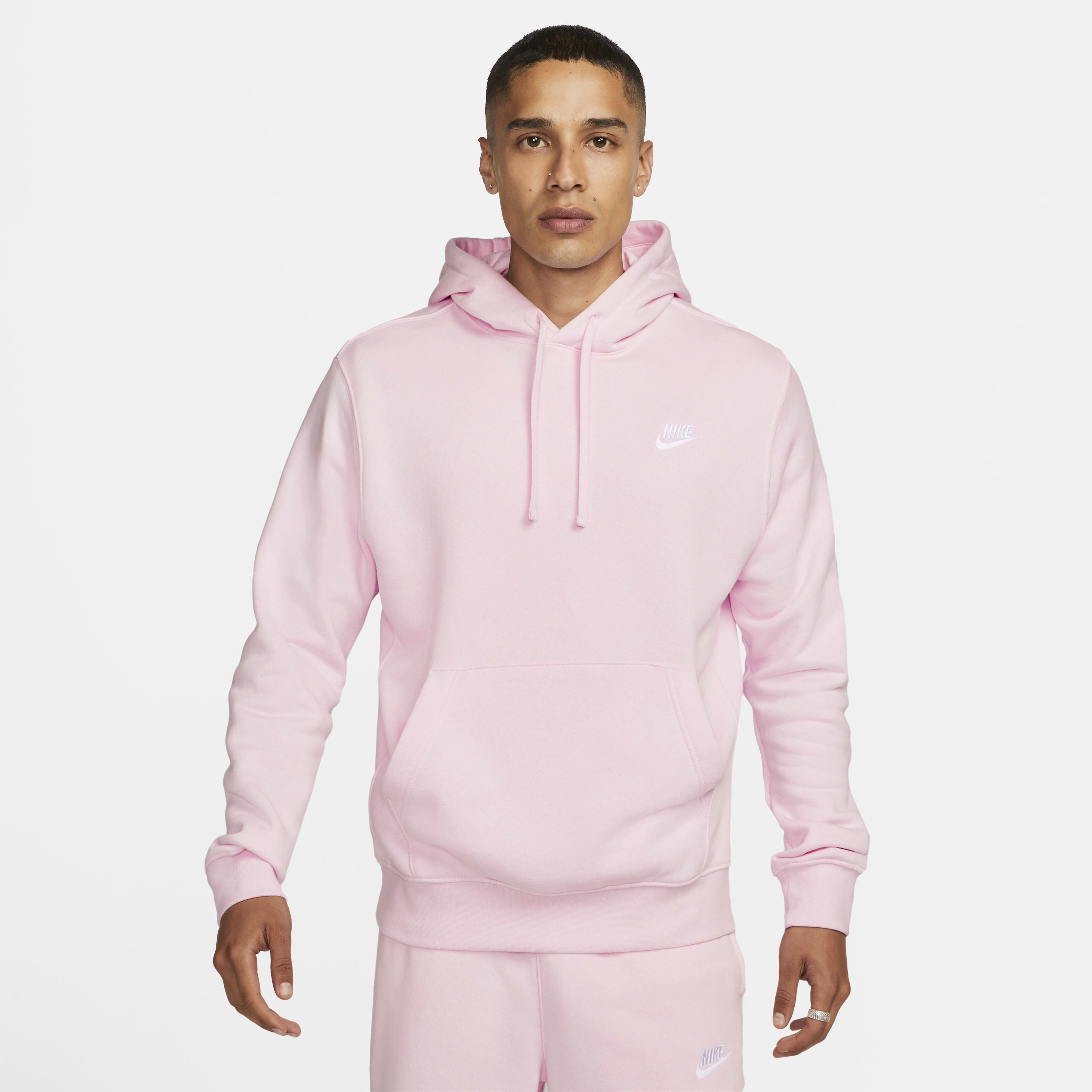 Buy Nike Sportswear Club Fleece Pullover Hoodie Pink Foam Pink Foam White Nike Saudi Official