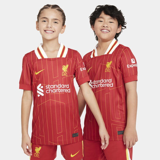 Kids' Jerseys-Nike, Liverpool F.C. 2024/25 Stadium Home, Older Kids' Nike Dri-FIT Football Replica Shirt