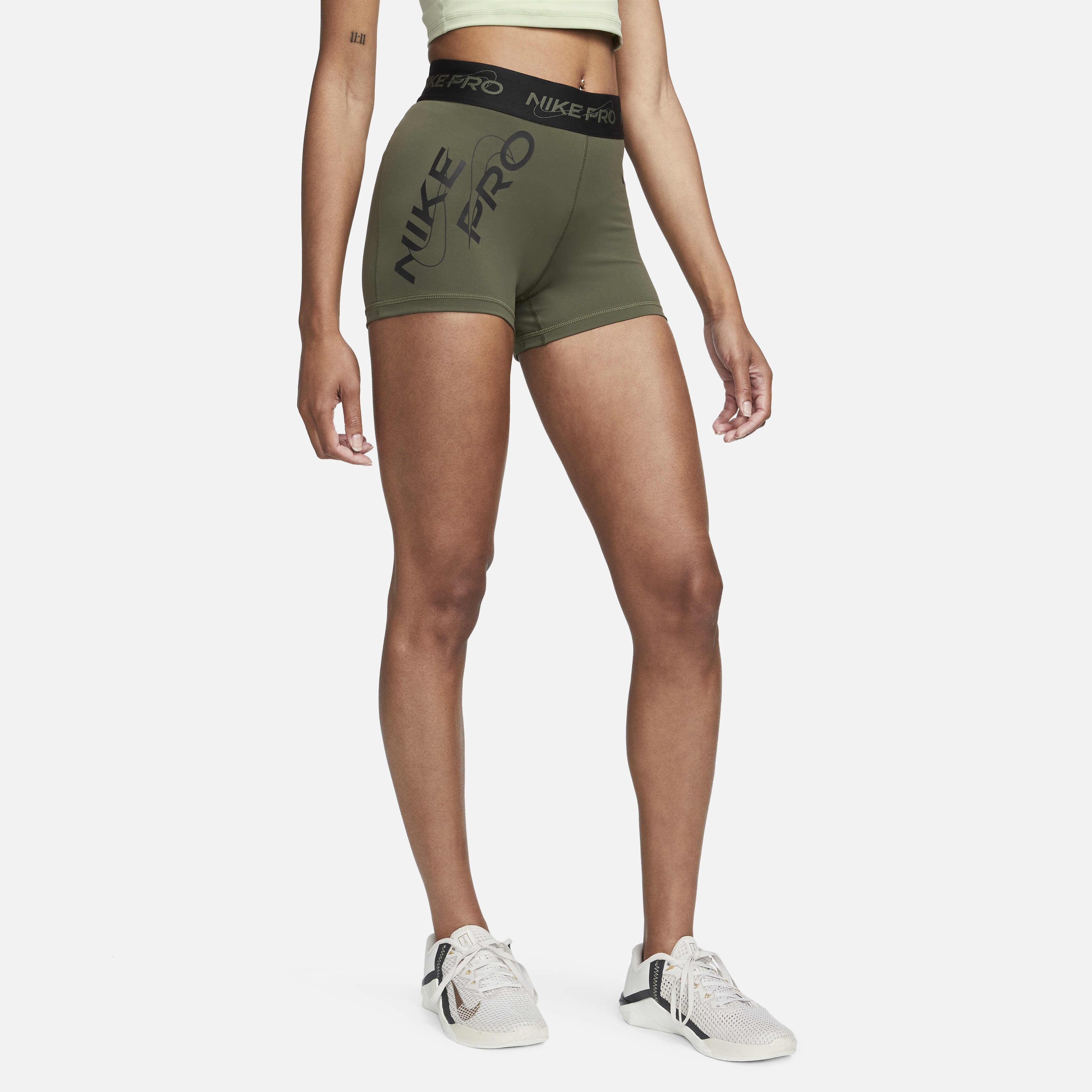 nike pro khaki shorts