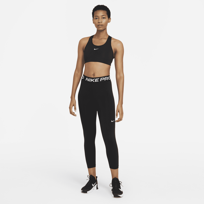Shop Pro 365 Women s Mid Rise Cropped Mesh Panel Leggings Nike KSA