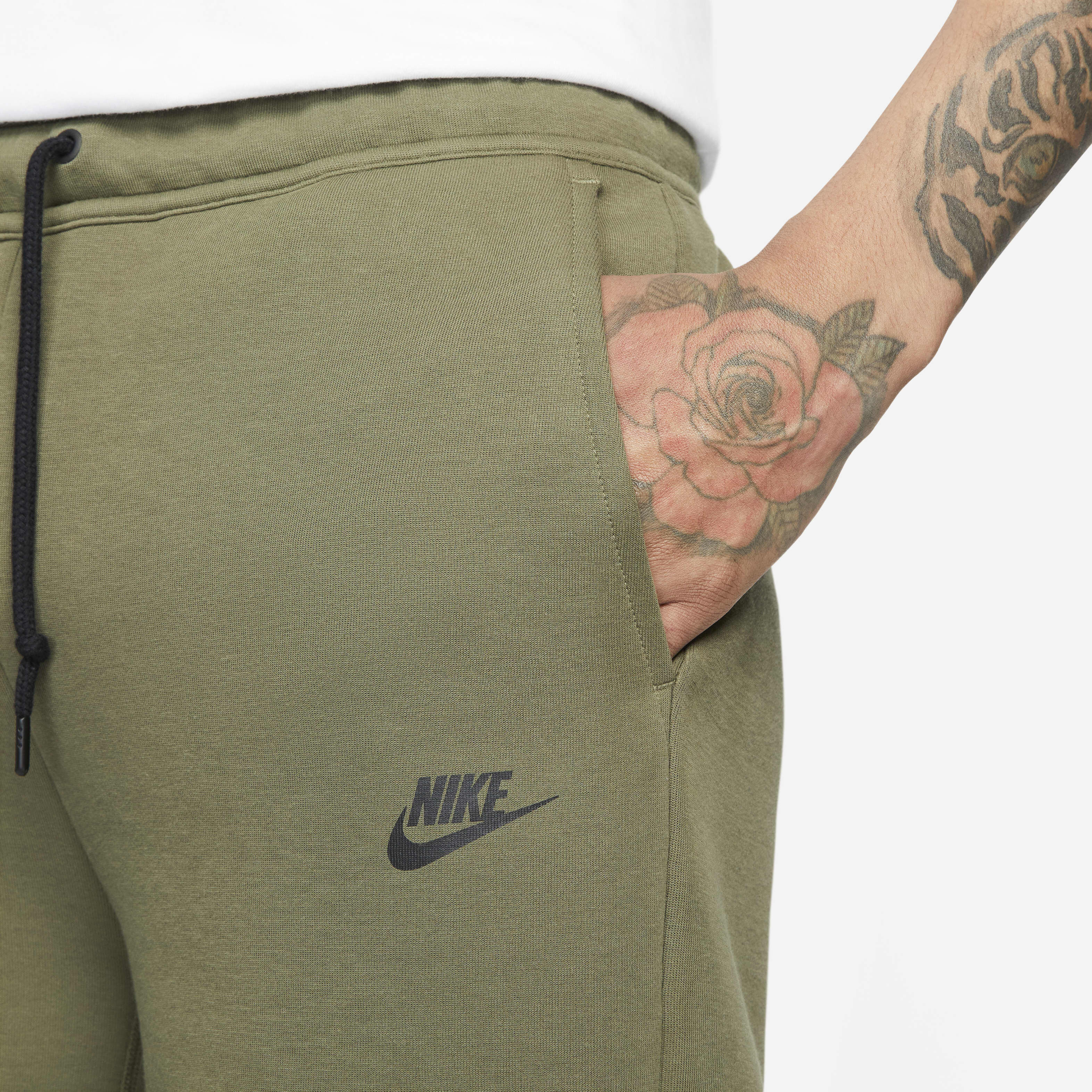 Buy Nike Sportswear Tech Fleece Men s Shorts Medium Olive Black Nike Saudi Official