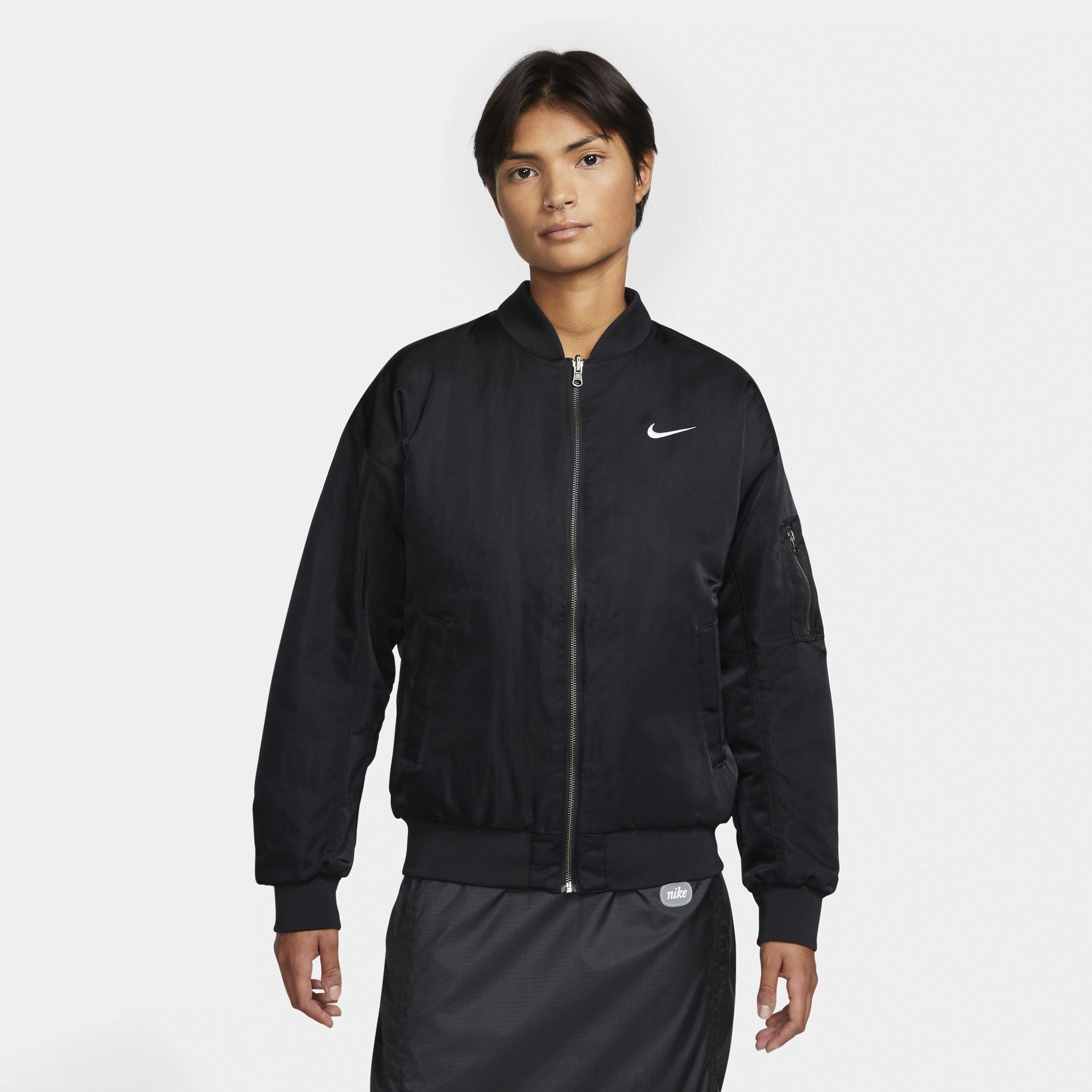 Nike swoosh bomber jacket sales