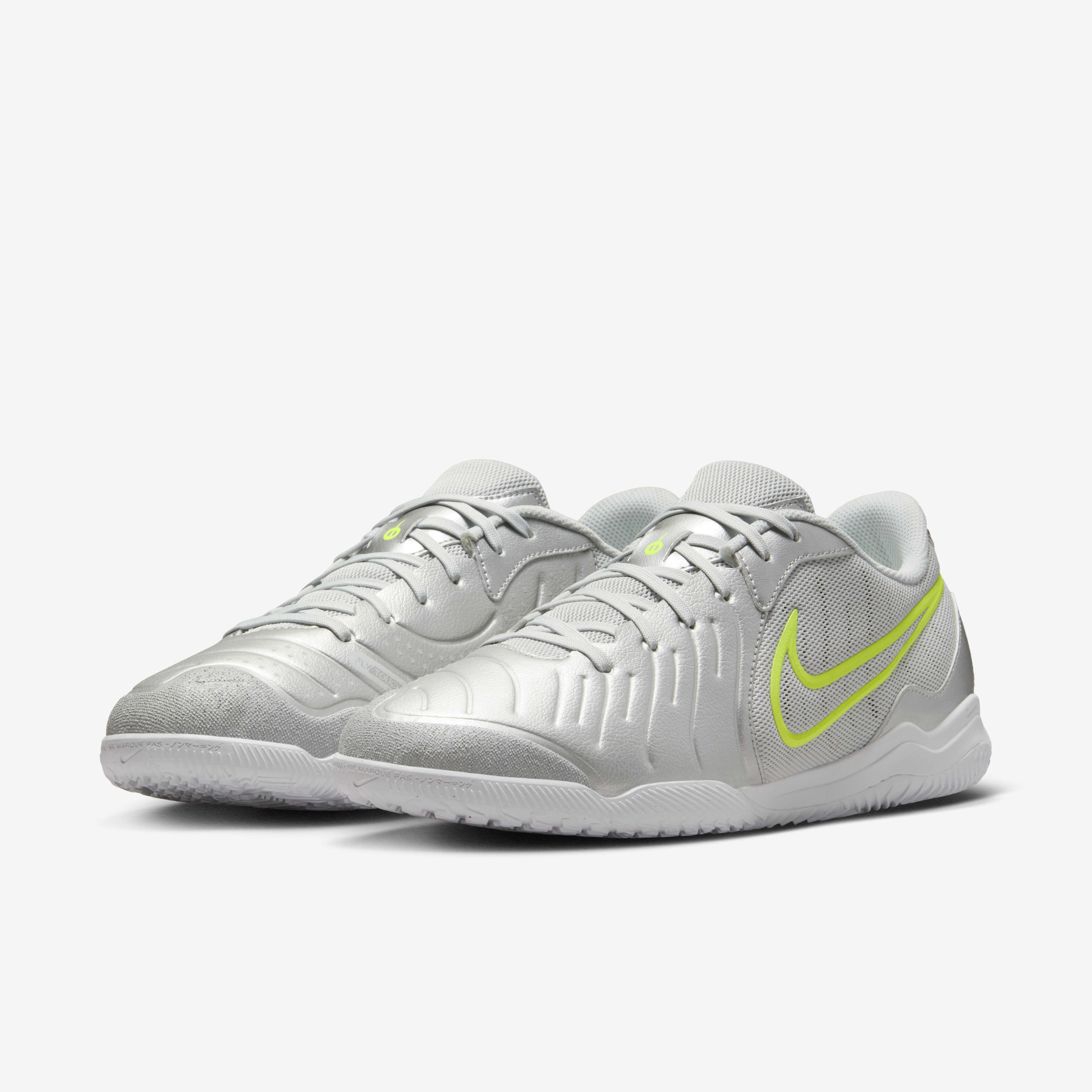 Buy Nike Tiempo Legend 10 Academy Indoor Court Low Top Football Shoes Metallic Silver Volt White Nike Saudi Official