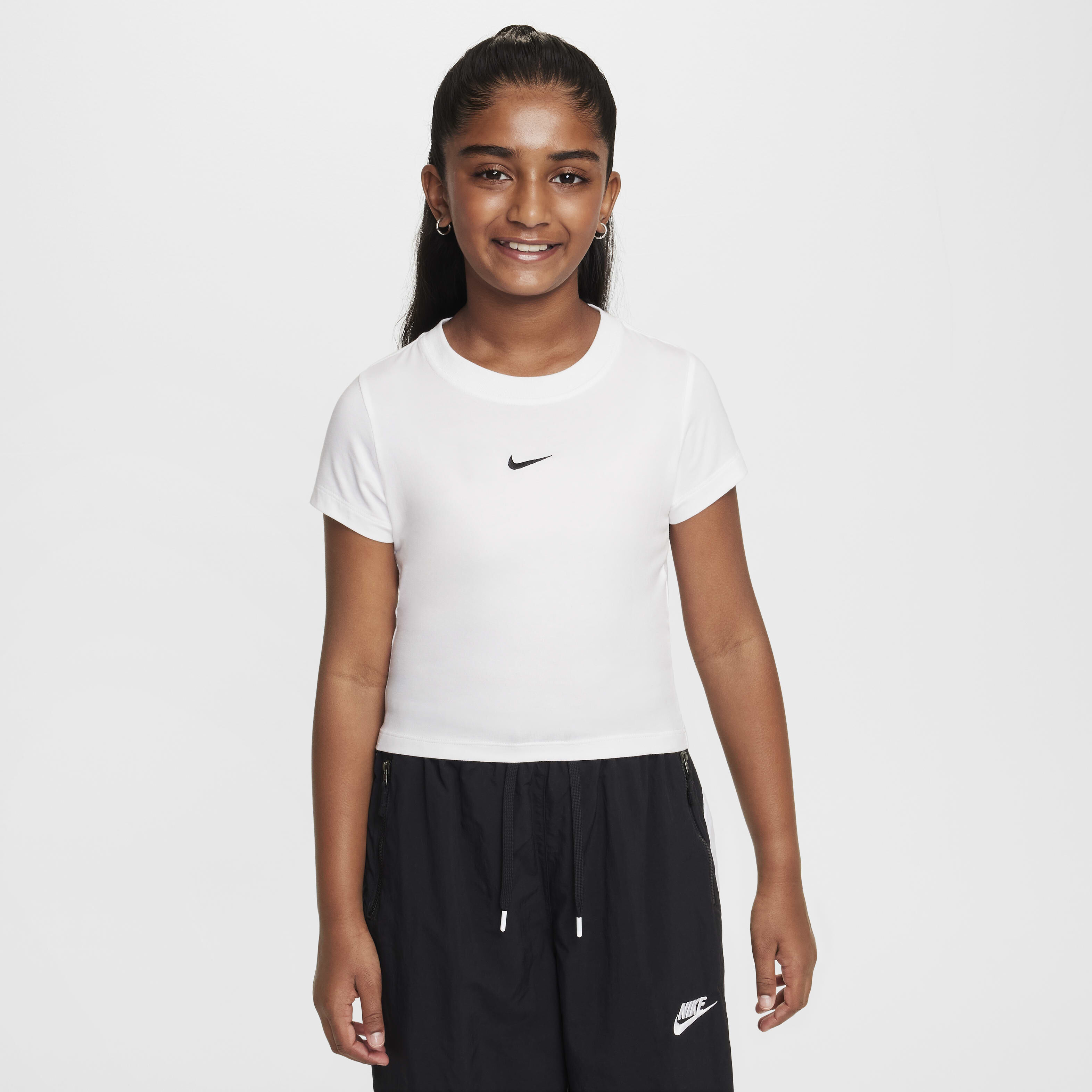 White nike shirt girls discount