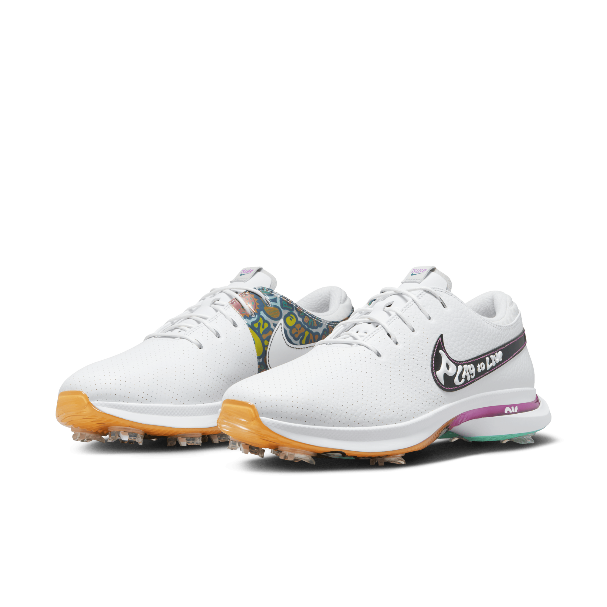 Nike golf shoes gold top