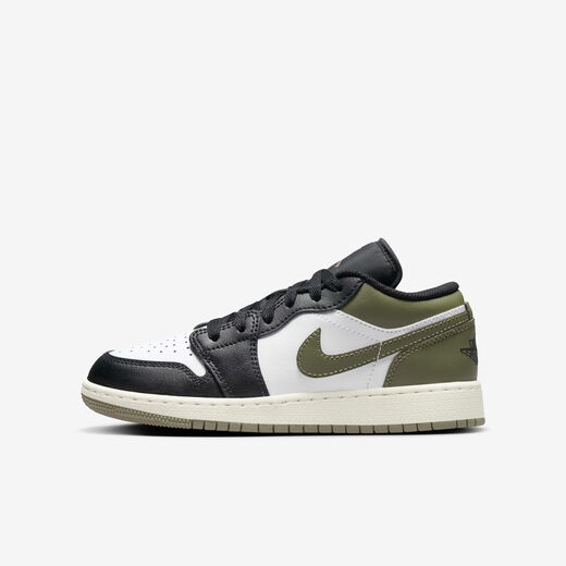 Shoes-JRDN, Air Jordan 1 Low 'Medium Olive', Older Kids' Shoes