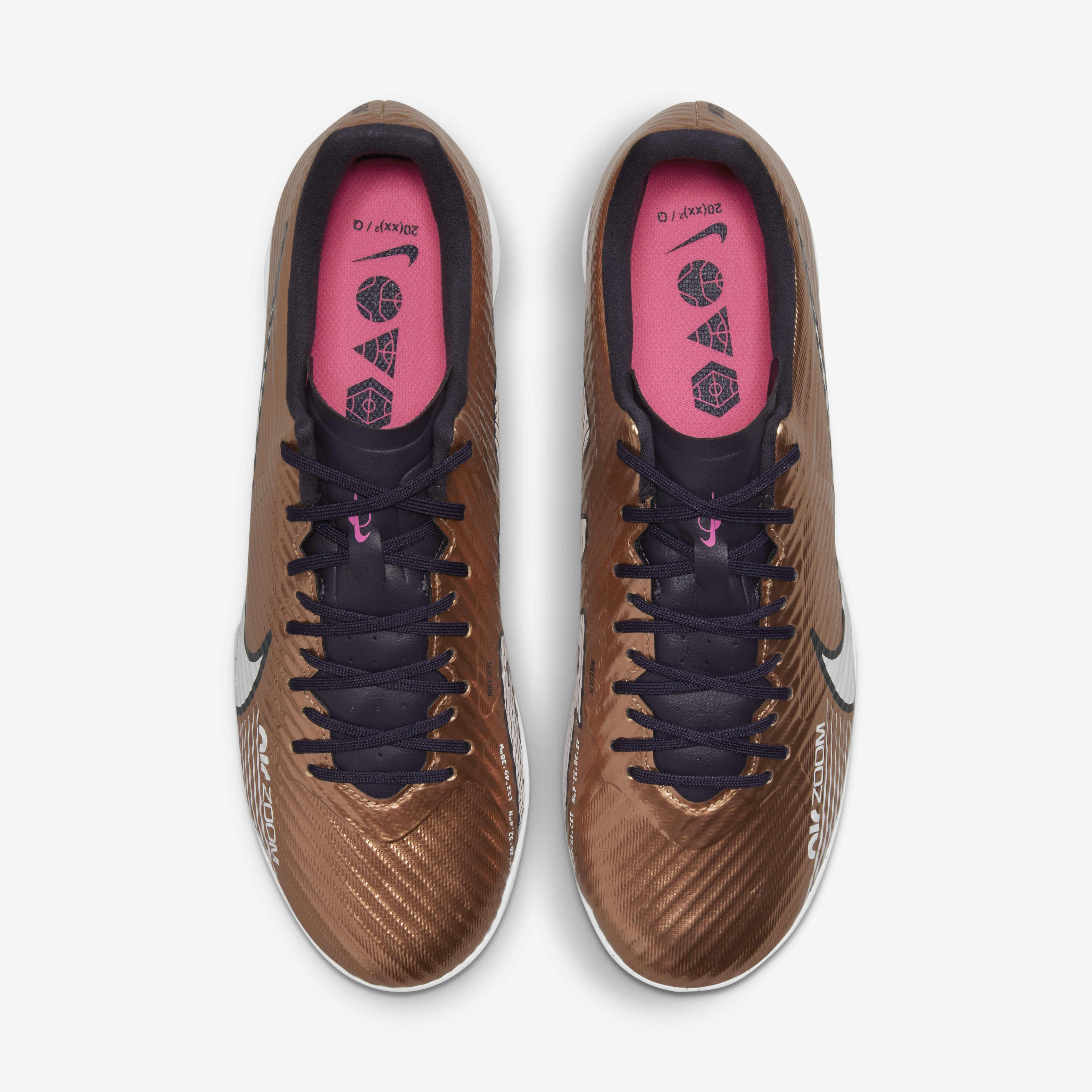 NIKE ZOOM VAPOR 15 ACADEMY IC（copper） Nike Men's Zoom Mercurial Vapor 15 Academy IC Metallic