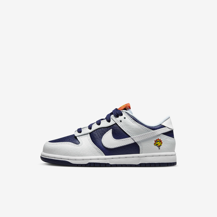 Buy Nike Dunk Low Younger Kids' Shoes Photon Dust/Midnight Navy