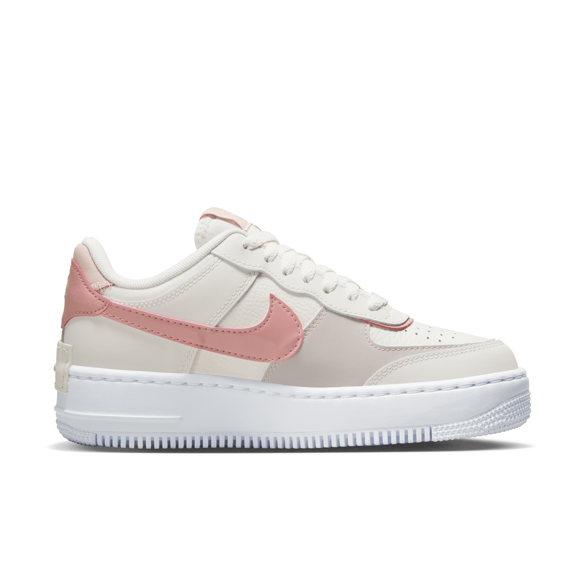 Nike women's air force 1 shadow grey/pink sneaker discount