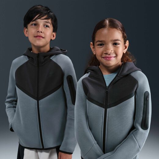 Clothing-Nike, Nike Sportswear Tech Fleece, Older Kids' Full-Zip Hoodie Clothing-Nike, Nike Sportswear Tech Fleece, Older Kids' Full-Zip Hoodie