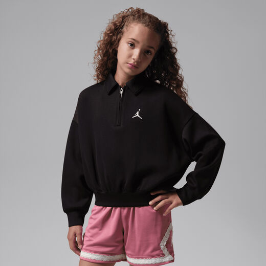 Jordan Sweatshirts-JRDN, Jordan She's An All Star, Big Kids' Half-Zip Top