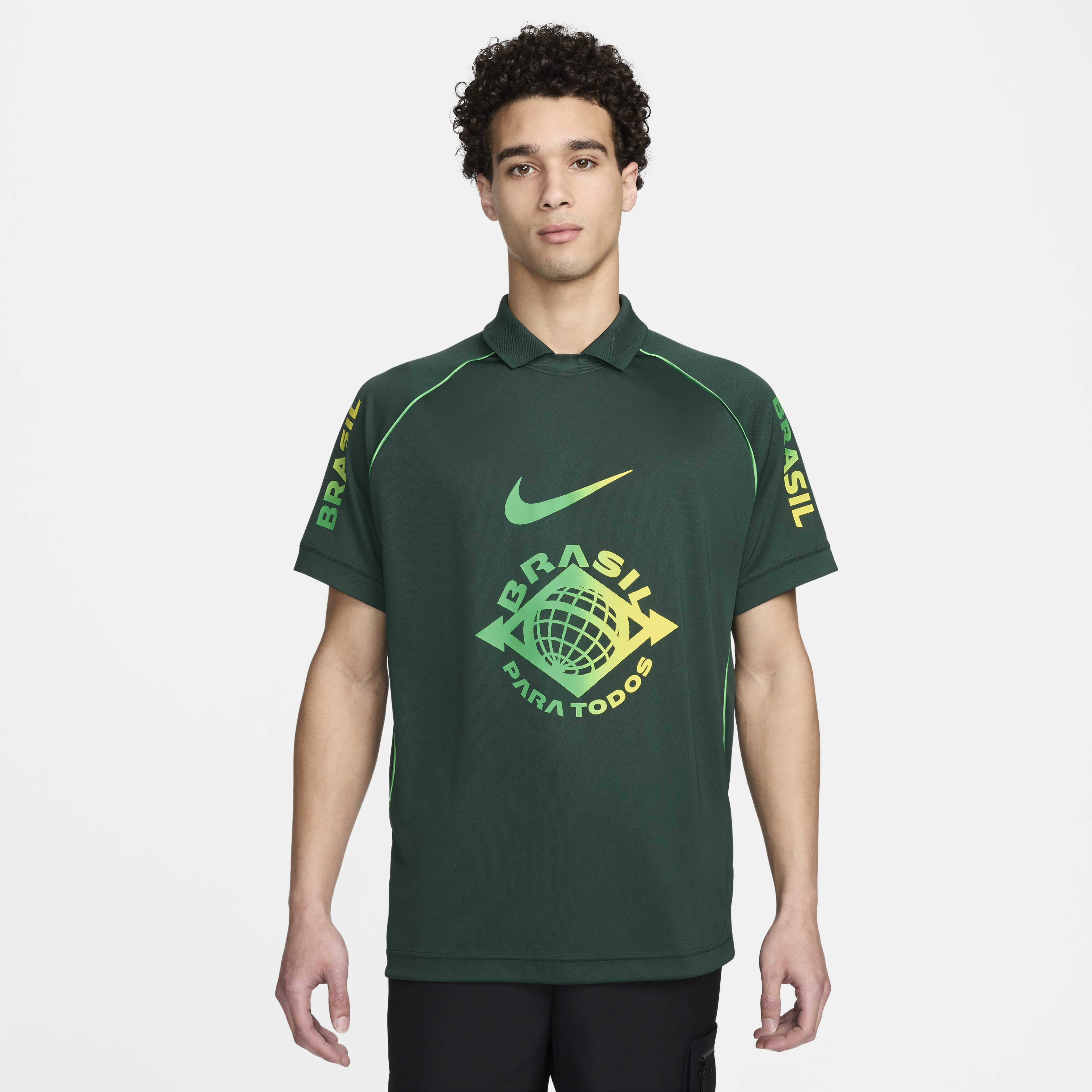 Nike green football shirt discount