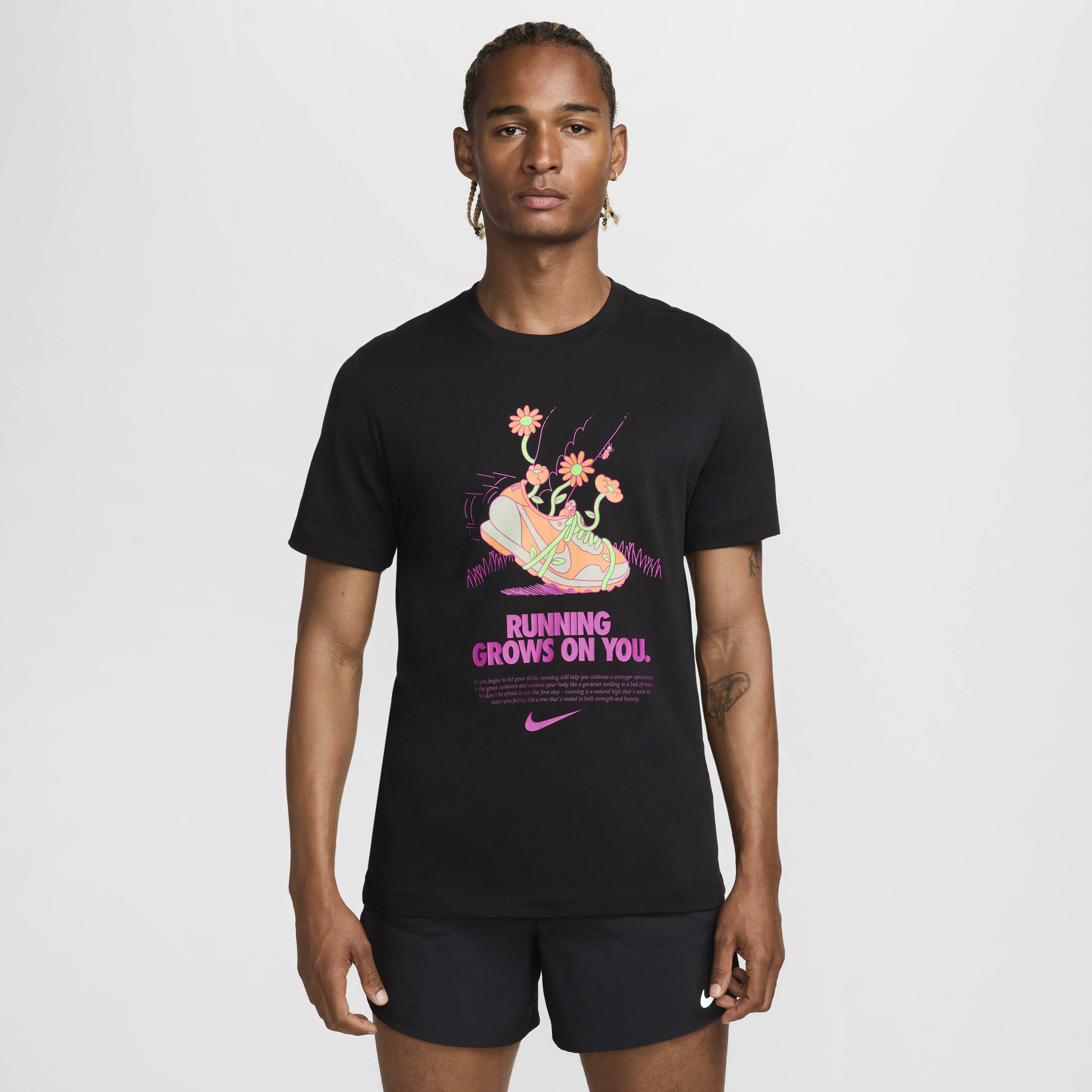 Buy Nike Men's Dri-FIT Running T-Shirt - Black @ Nike Saudi