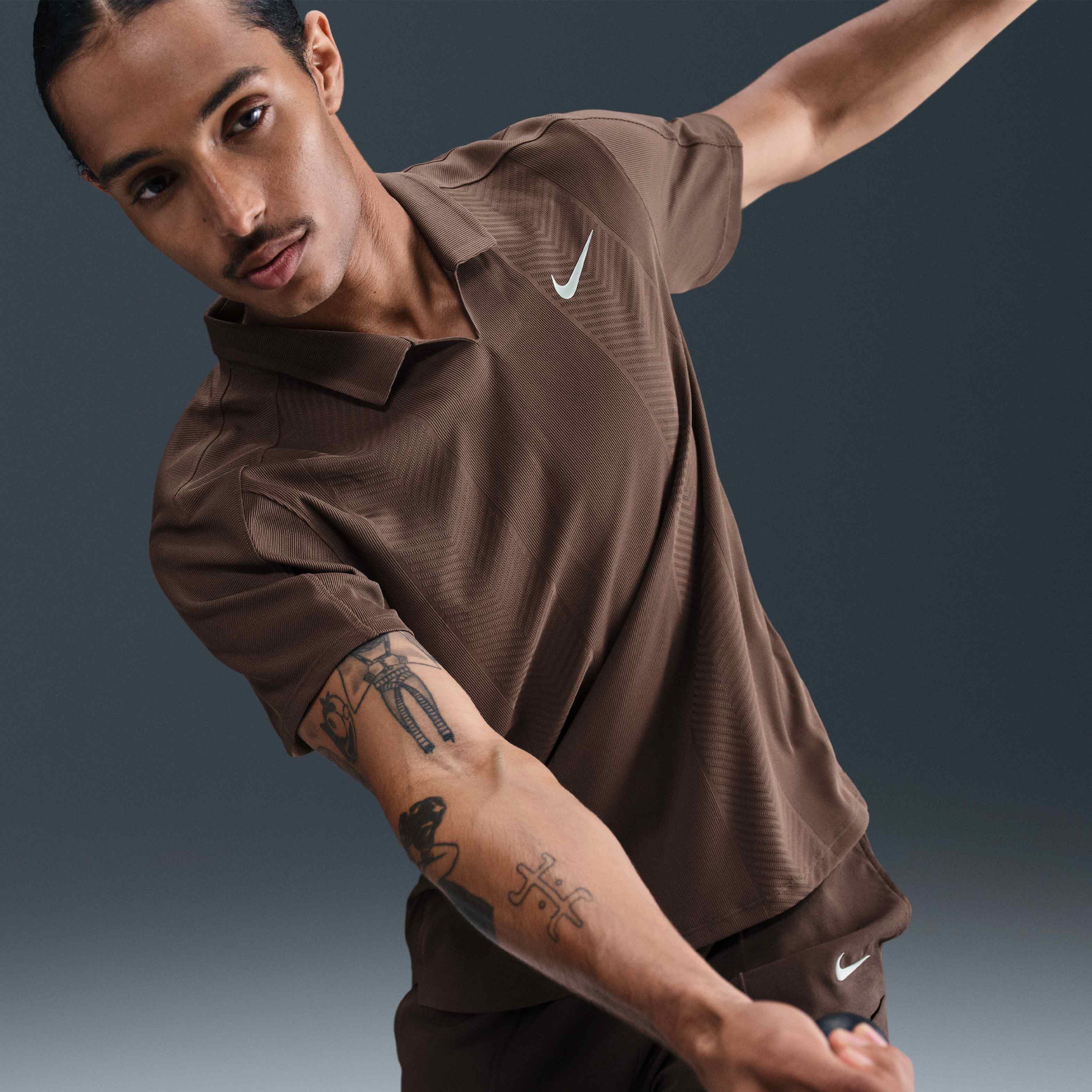 Buy NikeCourt Slam Men's Dri-FIT ADV Tennis Polo - Baroque Brown