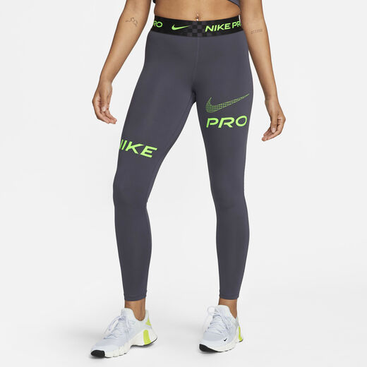 Leggings-Nike, Nike Pro, Women's Mid-Rise Full-Length Graphic Training Leggings
