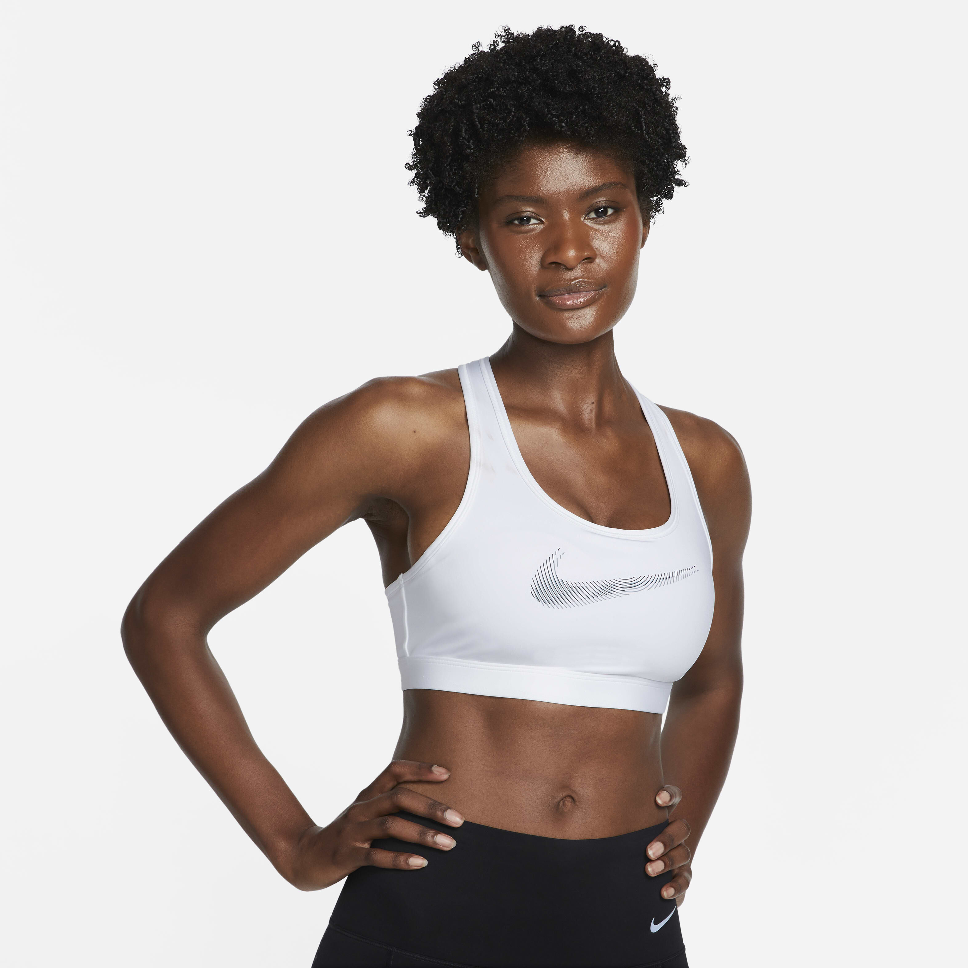 Nike women's swoosh medium support sports bra sales