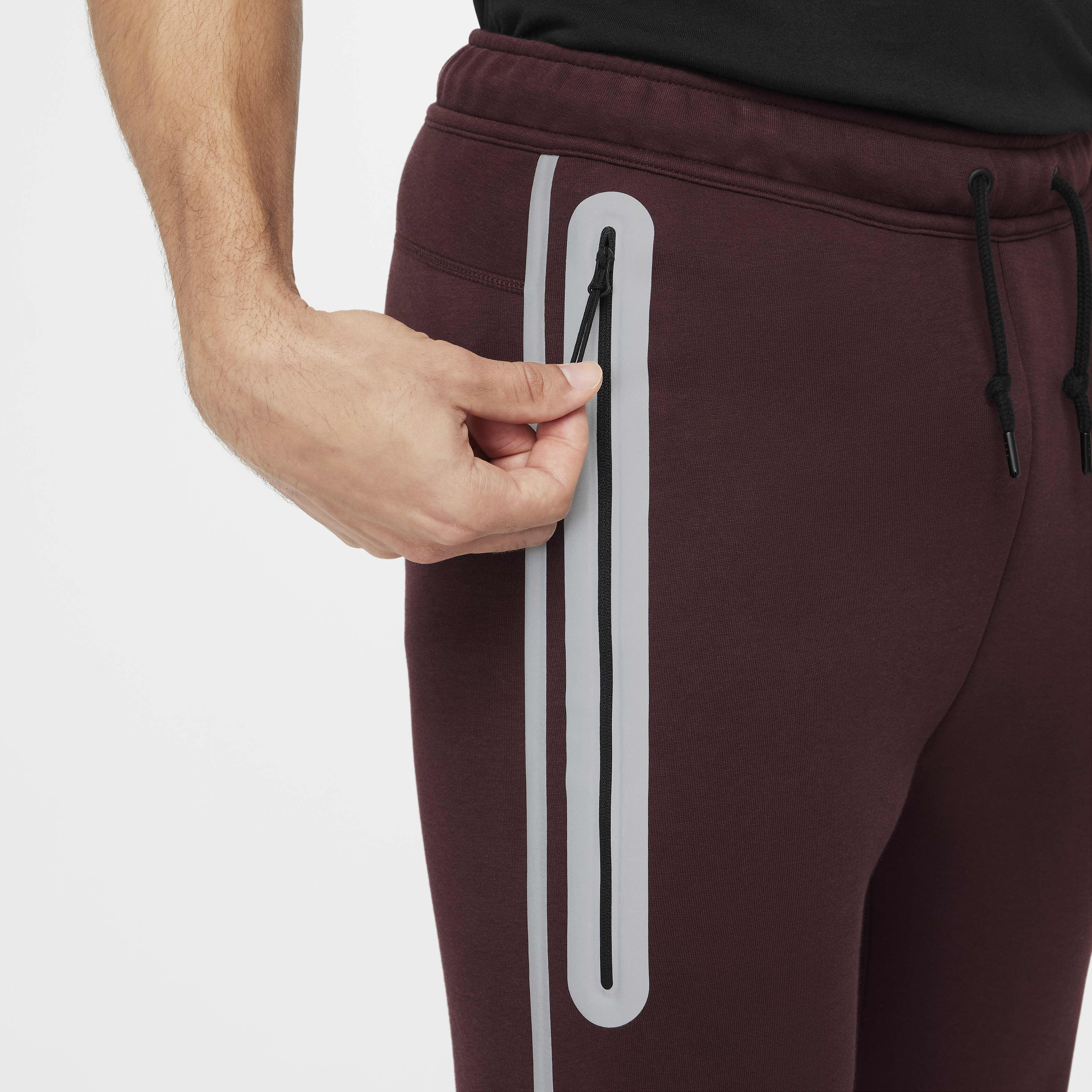 Buy Nike Tech Men s Fleece Joggers Burgundy Crush Nike Saudi Official