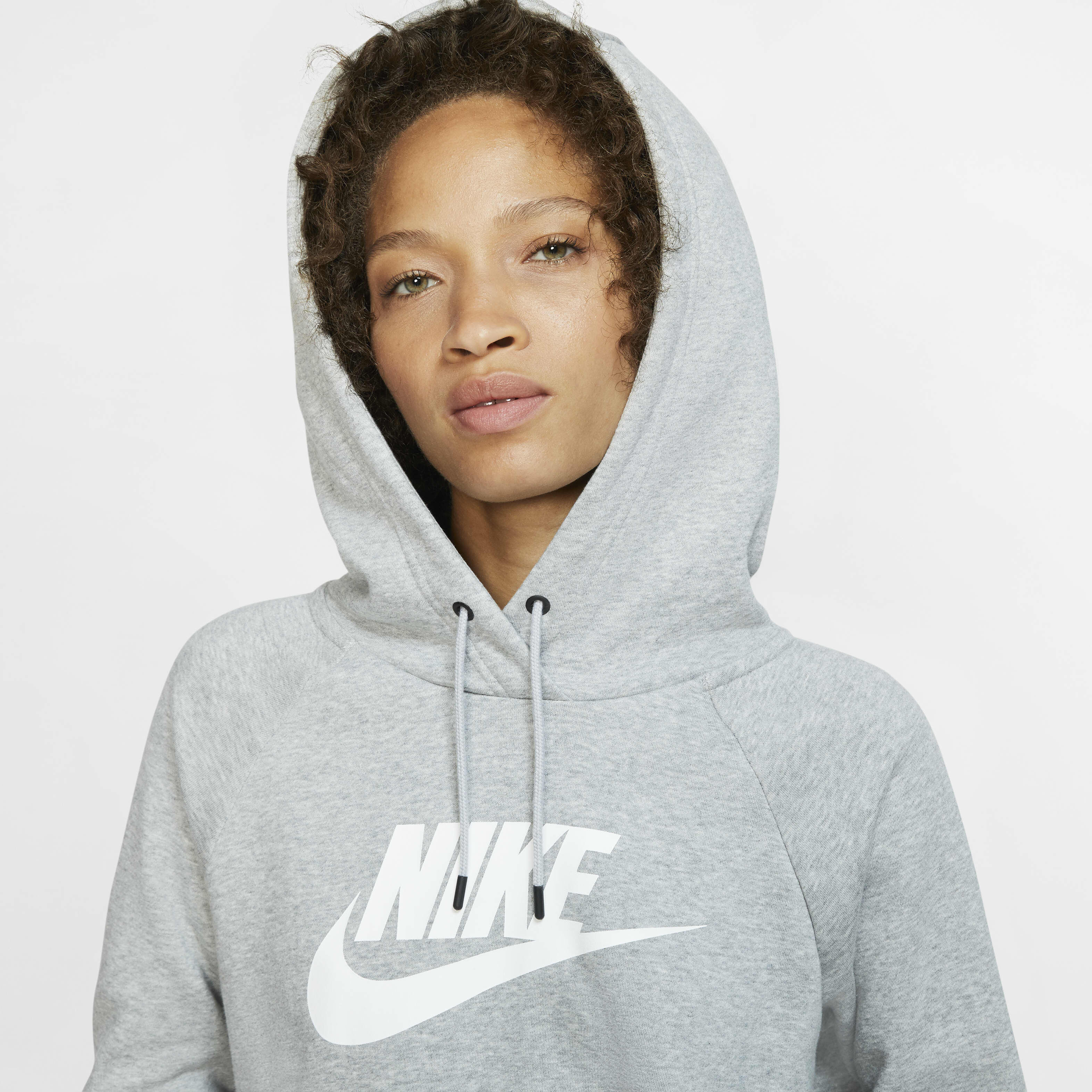 Nike grey essentials hoodie women's on sale