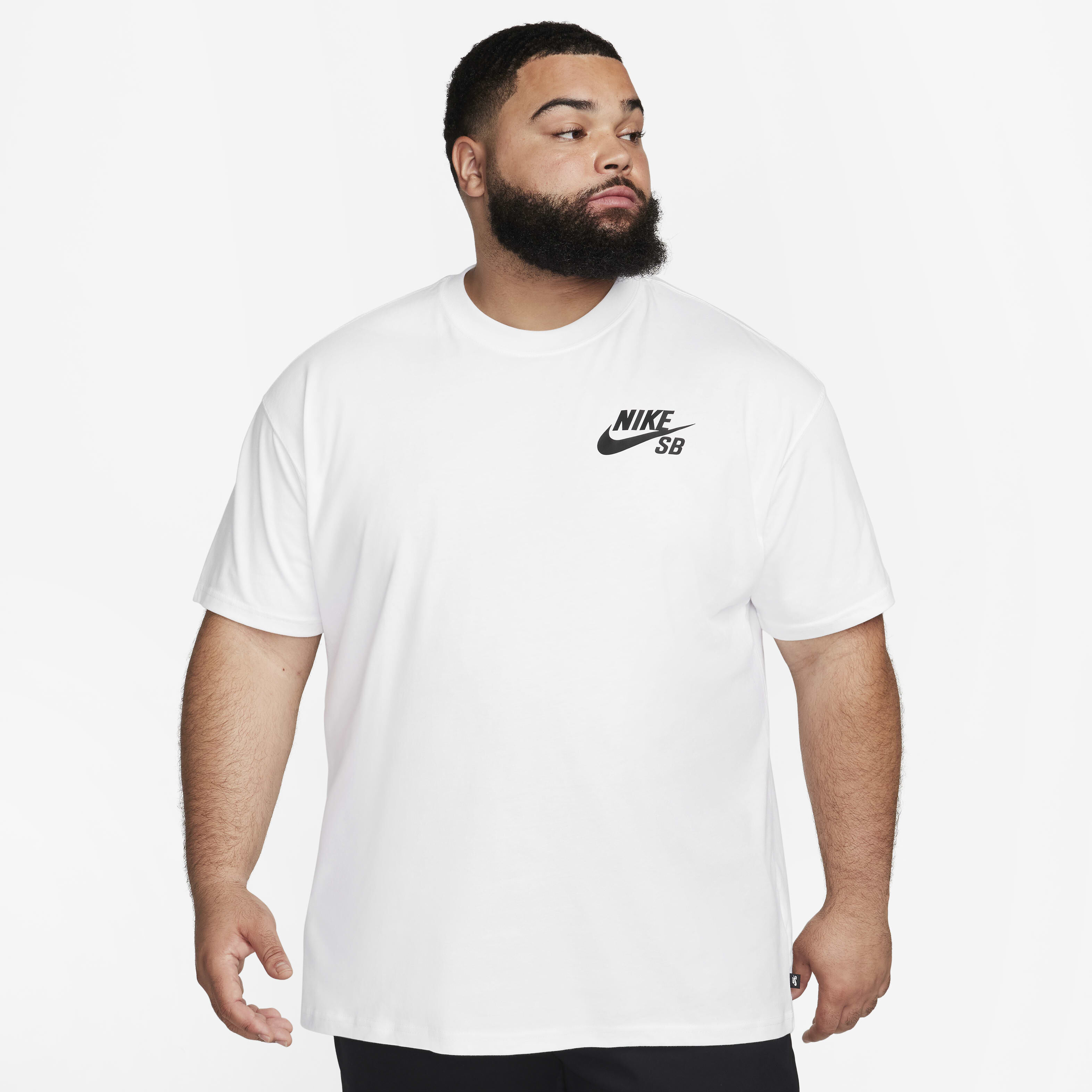 ★Nike★ SB Logo Skateboarding T-Shirt M White Black DC78181 Nike SB Logo T-Shirt Asia Sizing 'White' DC7818-100
