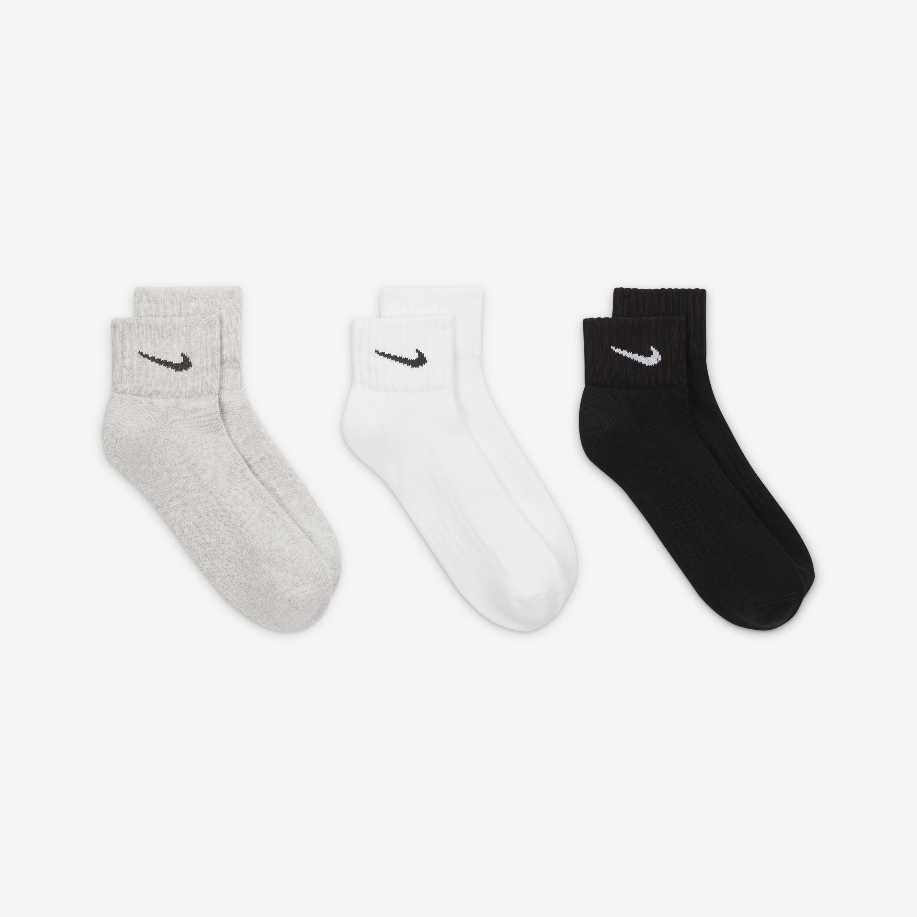 Buy Nike Cushioned Ankle Socks 3 Pairs Nike Saudi Official