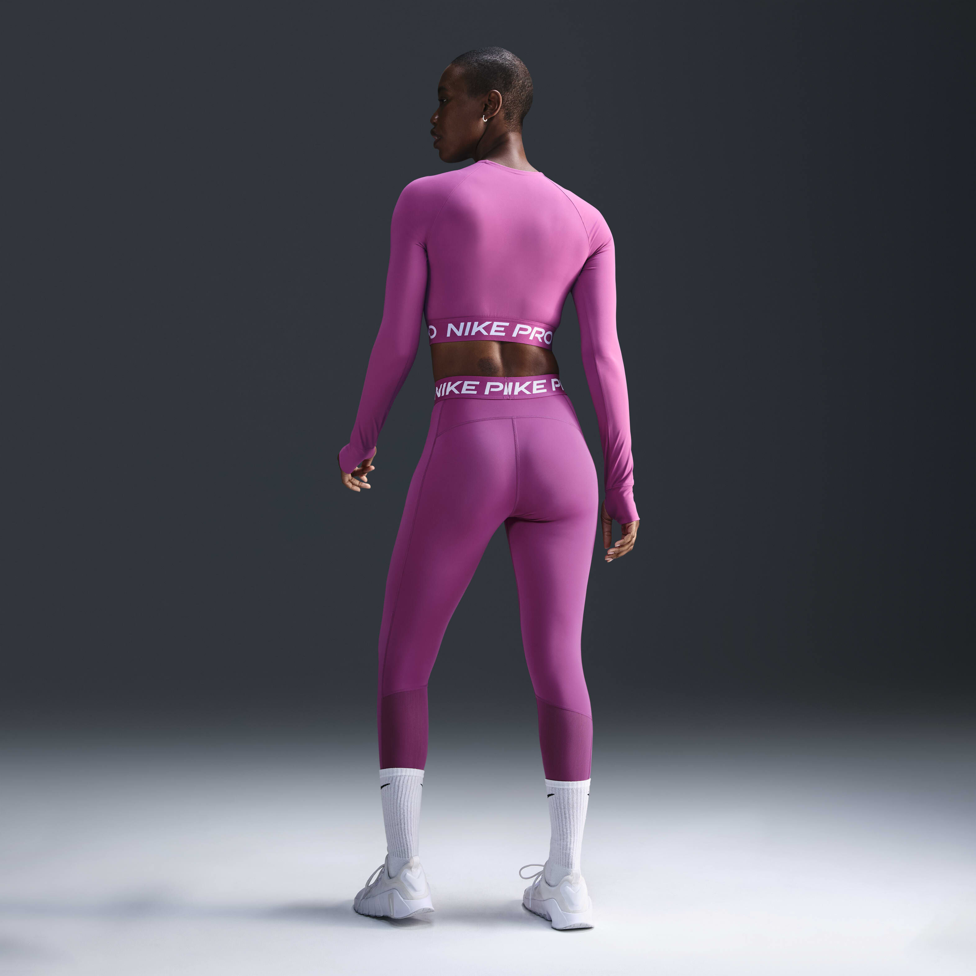 Nike pro purple leggings deals