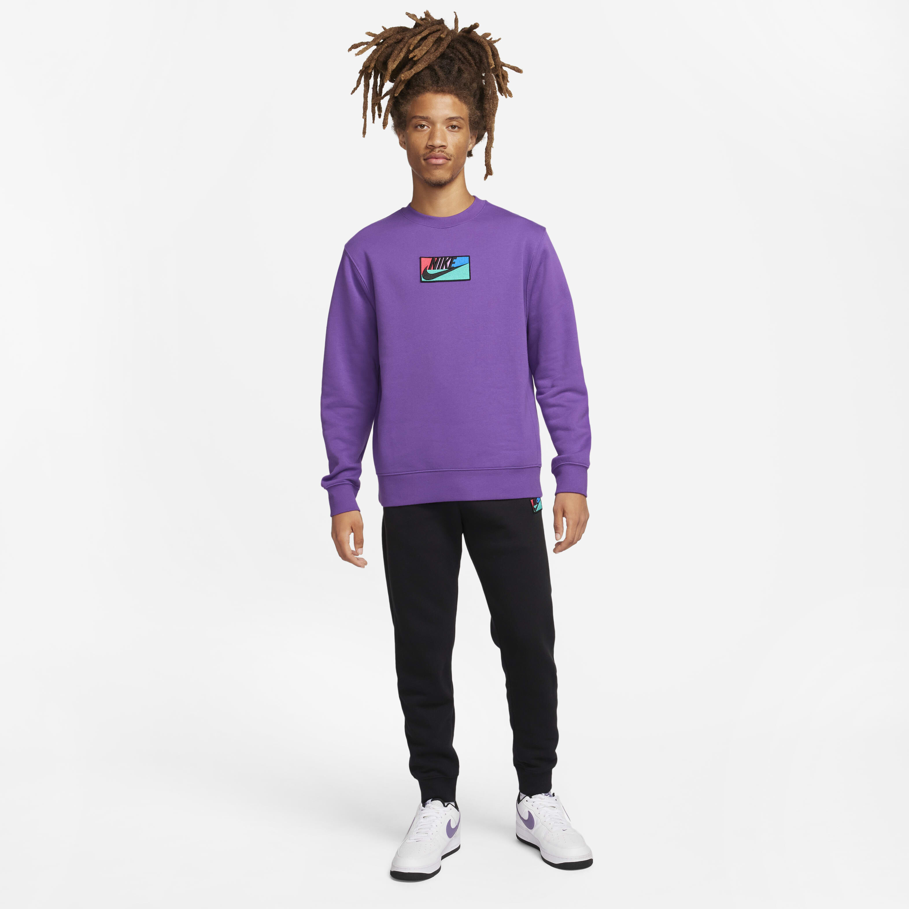 Buy Nike Club Fleece Men s Crew Purple Cosmos Nike Saudi Official