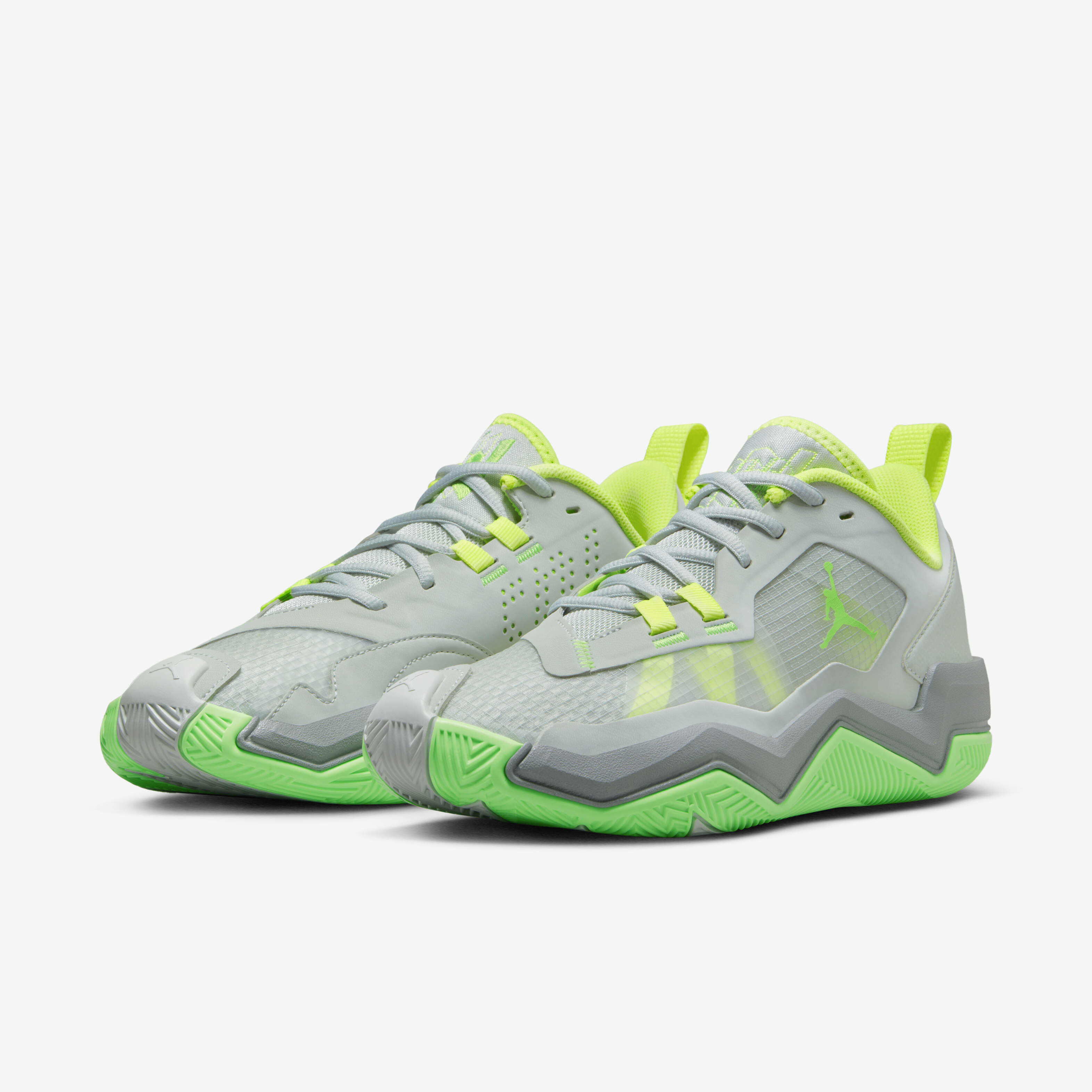 Buy Jordan One Take 4 Basketball Shoes - Light Silver/Volt