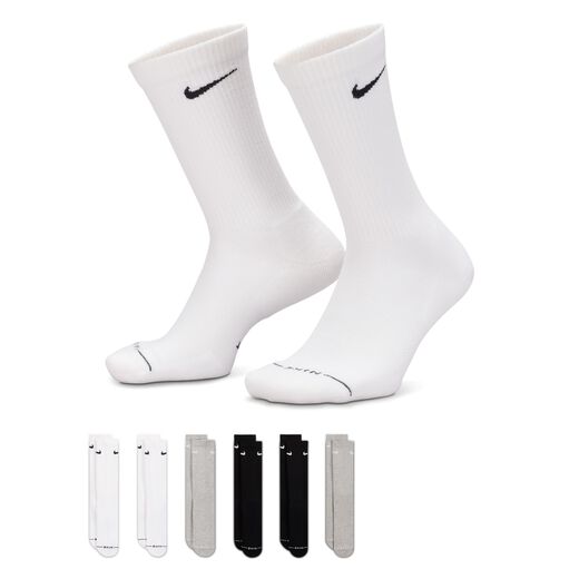 Women's Socks-Nike, Nike Everyday Elevated, Crew Socks (6 Pairs)