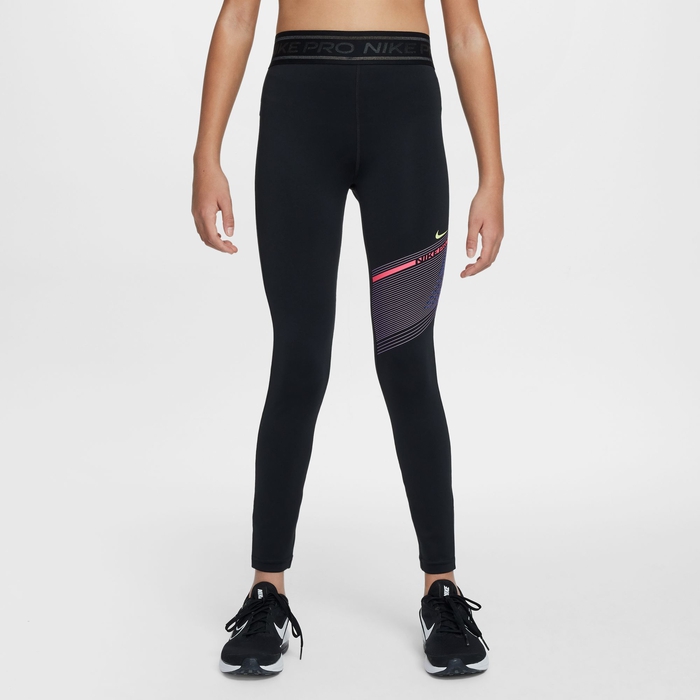 Buy Nike Pro Girls Dri FIT Mid Rise Leggings Black Nike Saudi Official