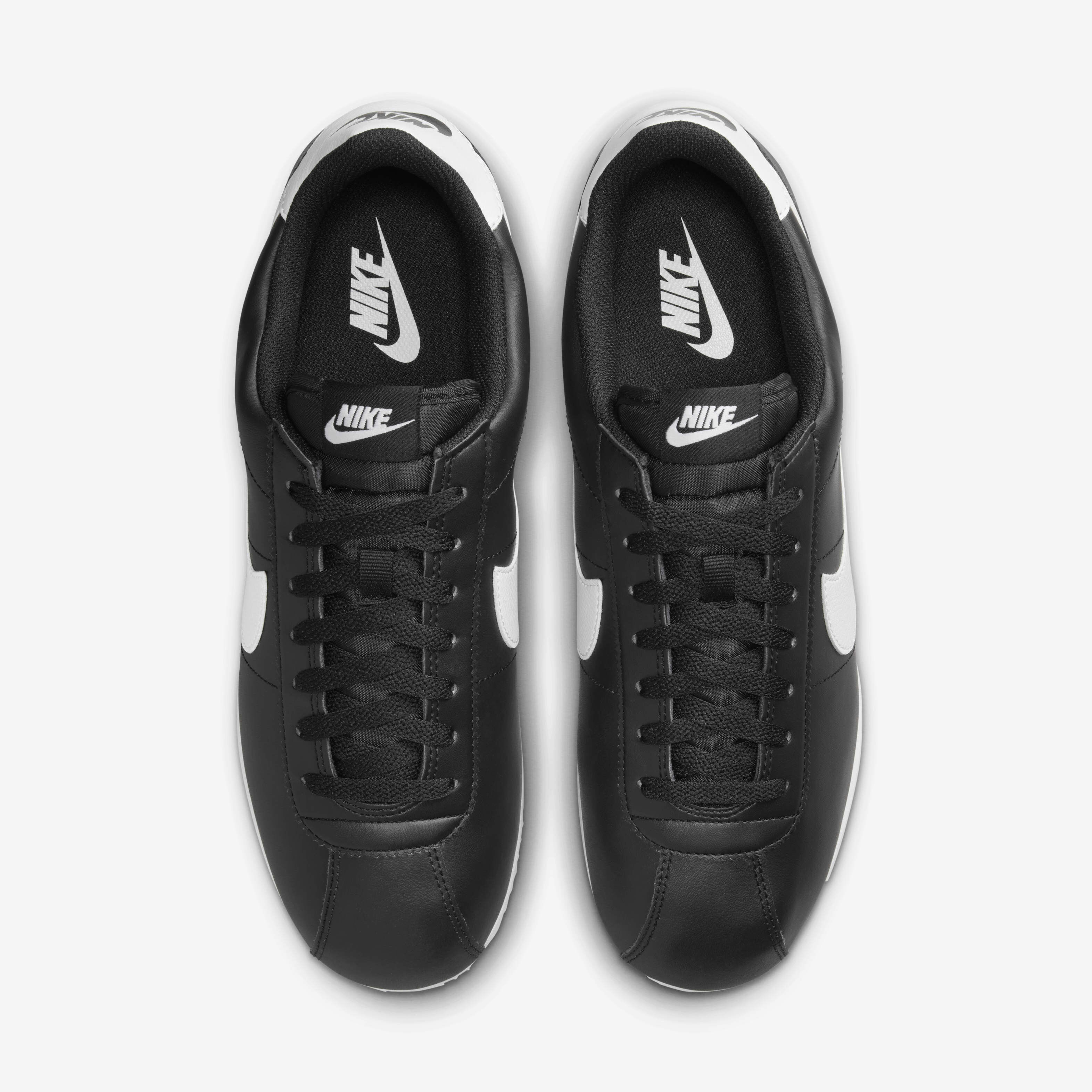 Buy Nike Cortez Leather Men s Shoes Black White Nike Saudi Official