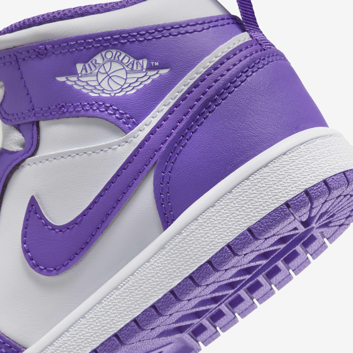 Buy Jordan Mid Younger Kids' Shoes Purple Venom/White Nike Saudi