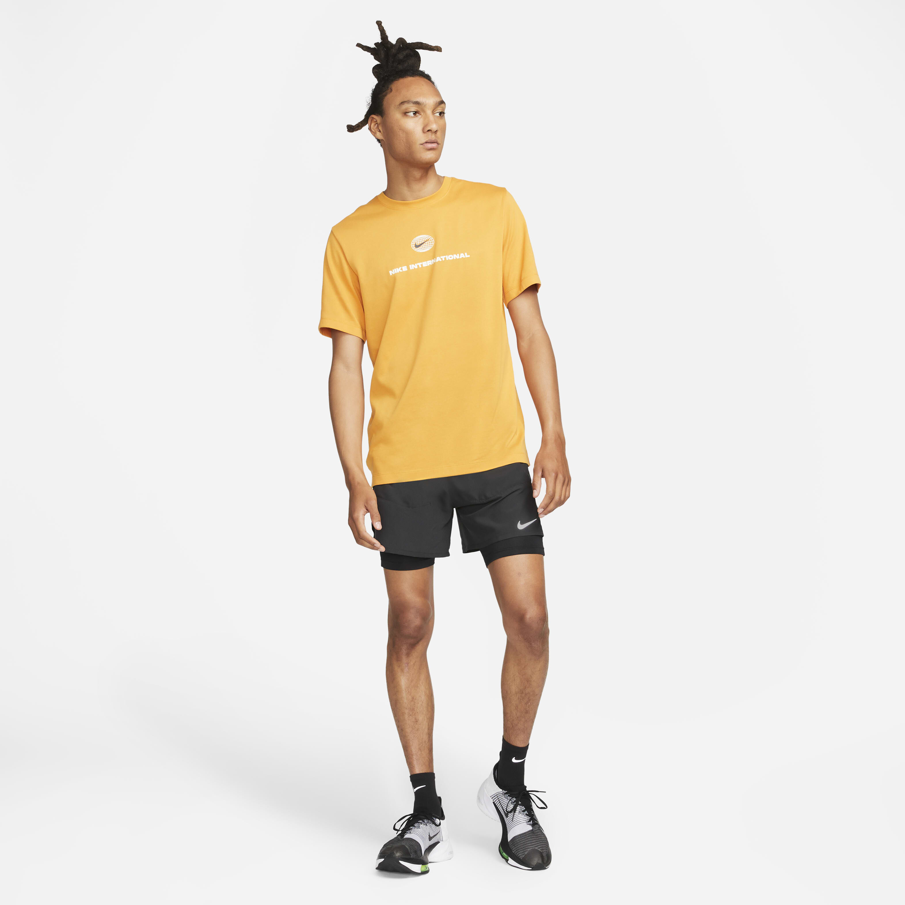 Buy Nike Stride Men s Dri FIT 13cm approx. Hybrid Running Shorts Nike Saudi Official