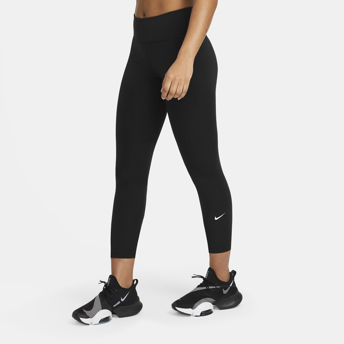 Buy Nike One Women's Mid-Rise Crop Leggings Black/White Nike