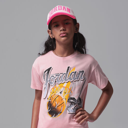 New In Kids' Short Sleeves Shirts-JRDN, Jordan, Big Kids' She's On Fire Script T-Shirt