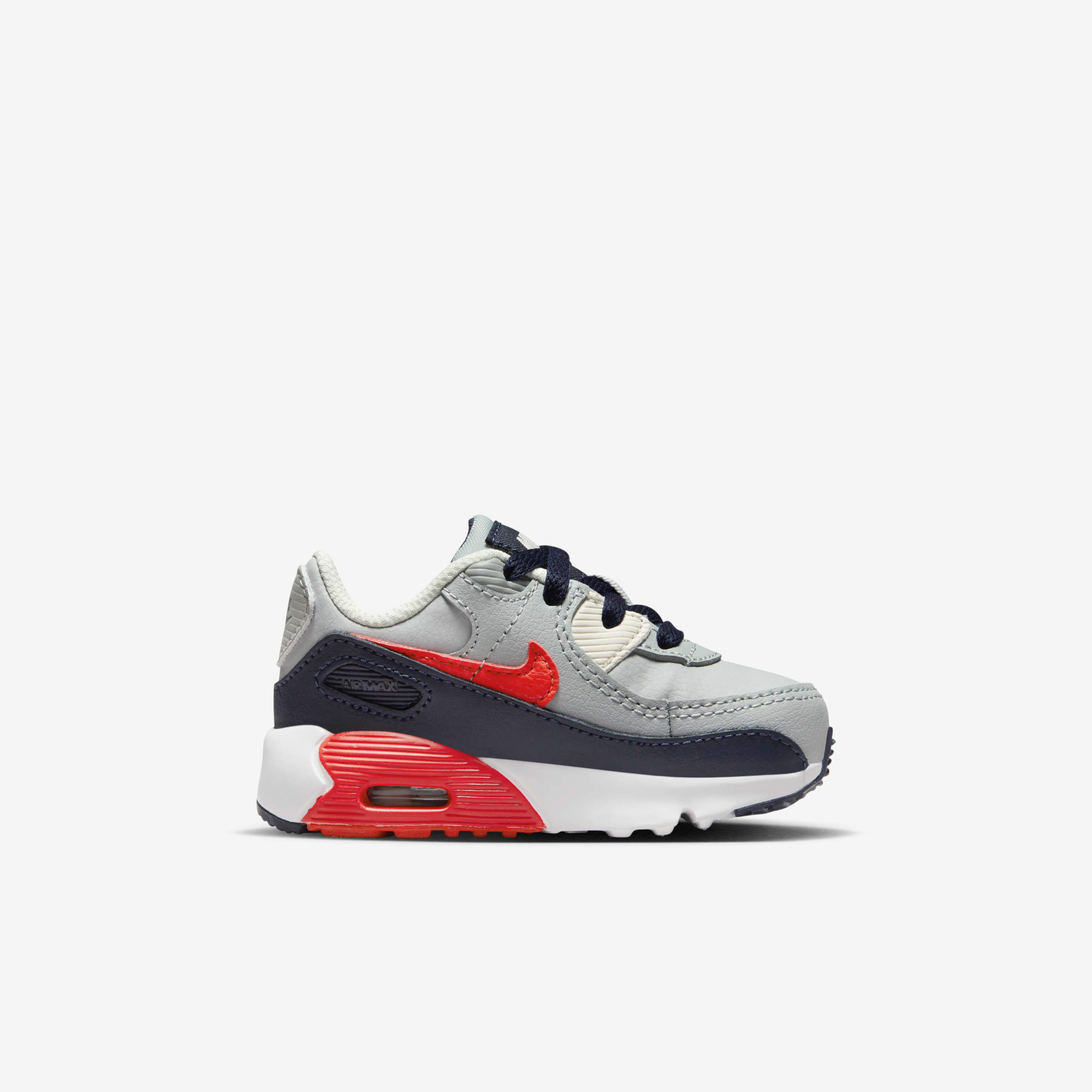 Buy Nike Air Max 90 LTR Baby Toddler Shoes Light Smoke Grey Dark Obsidian Phantom Bright Crimson Nike Saudi Official