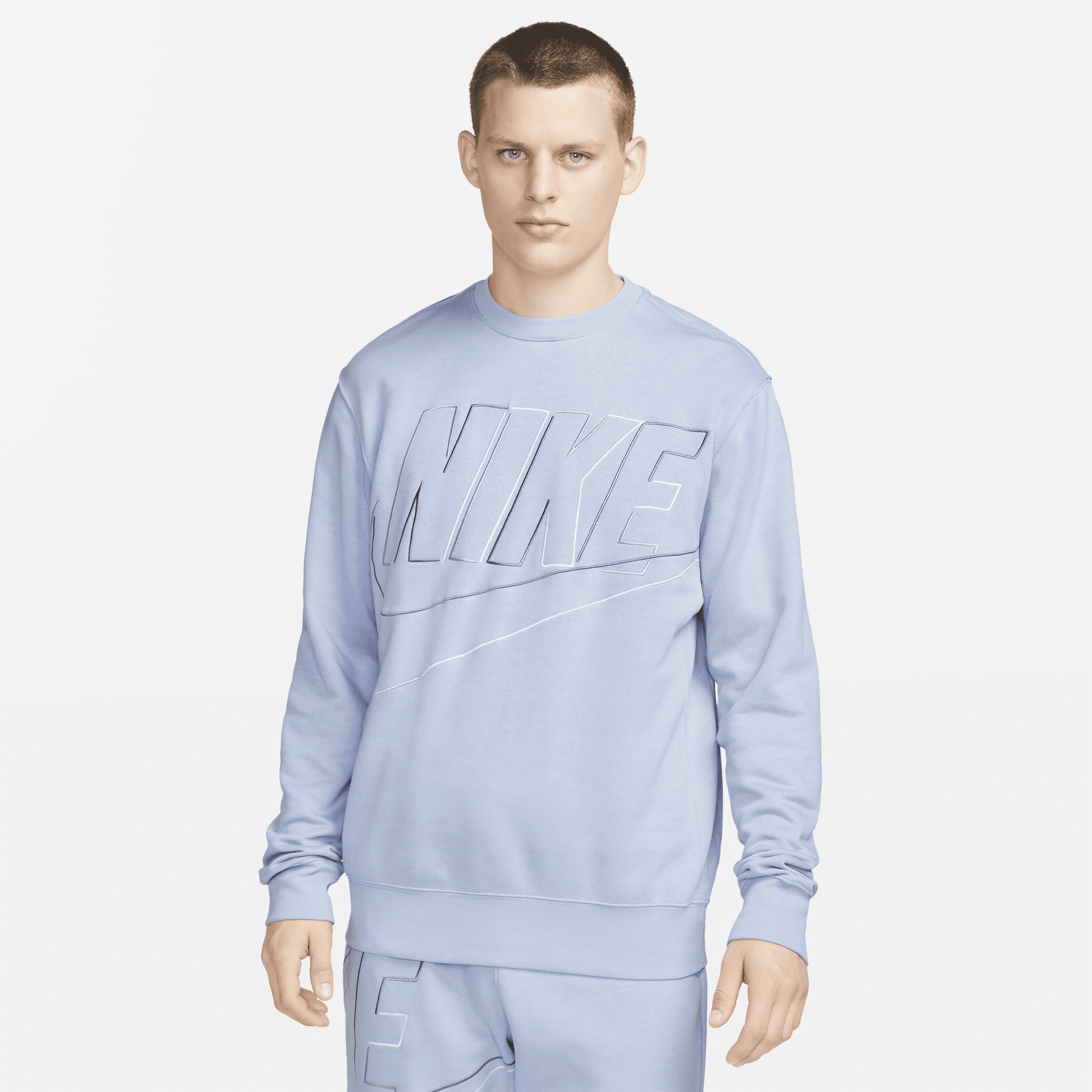 light blue nike crew neck