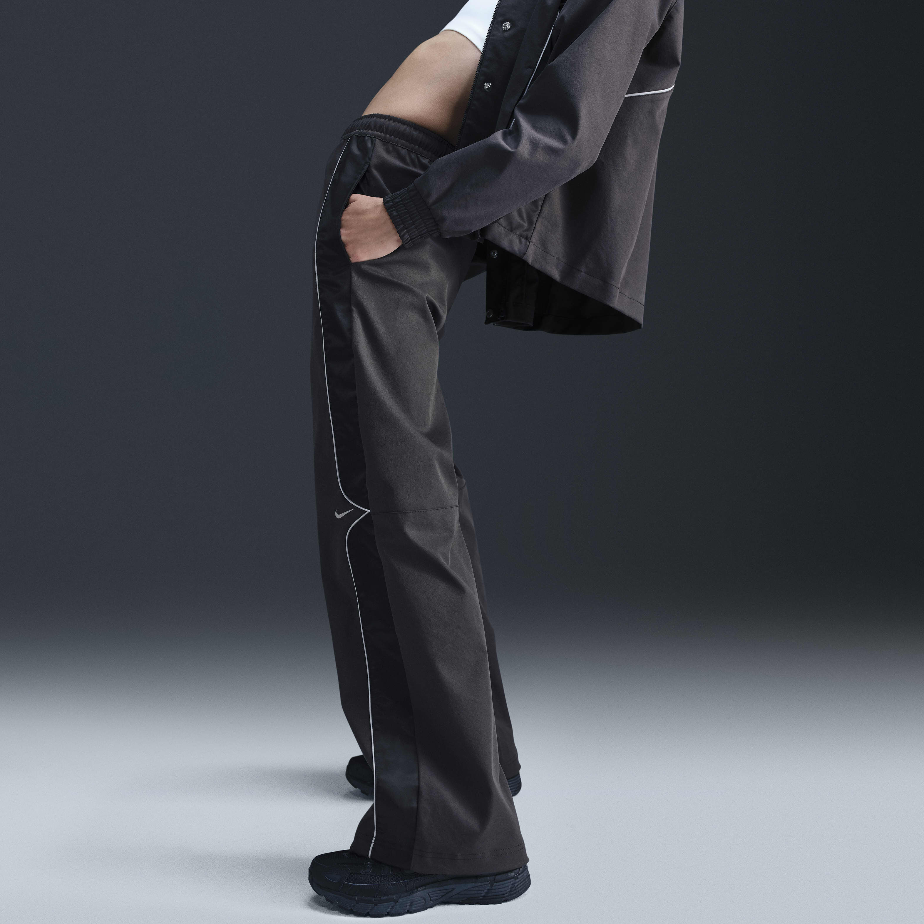 Buy Nike Sportswear Women's Woven Trousers - Black/Black