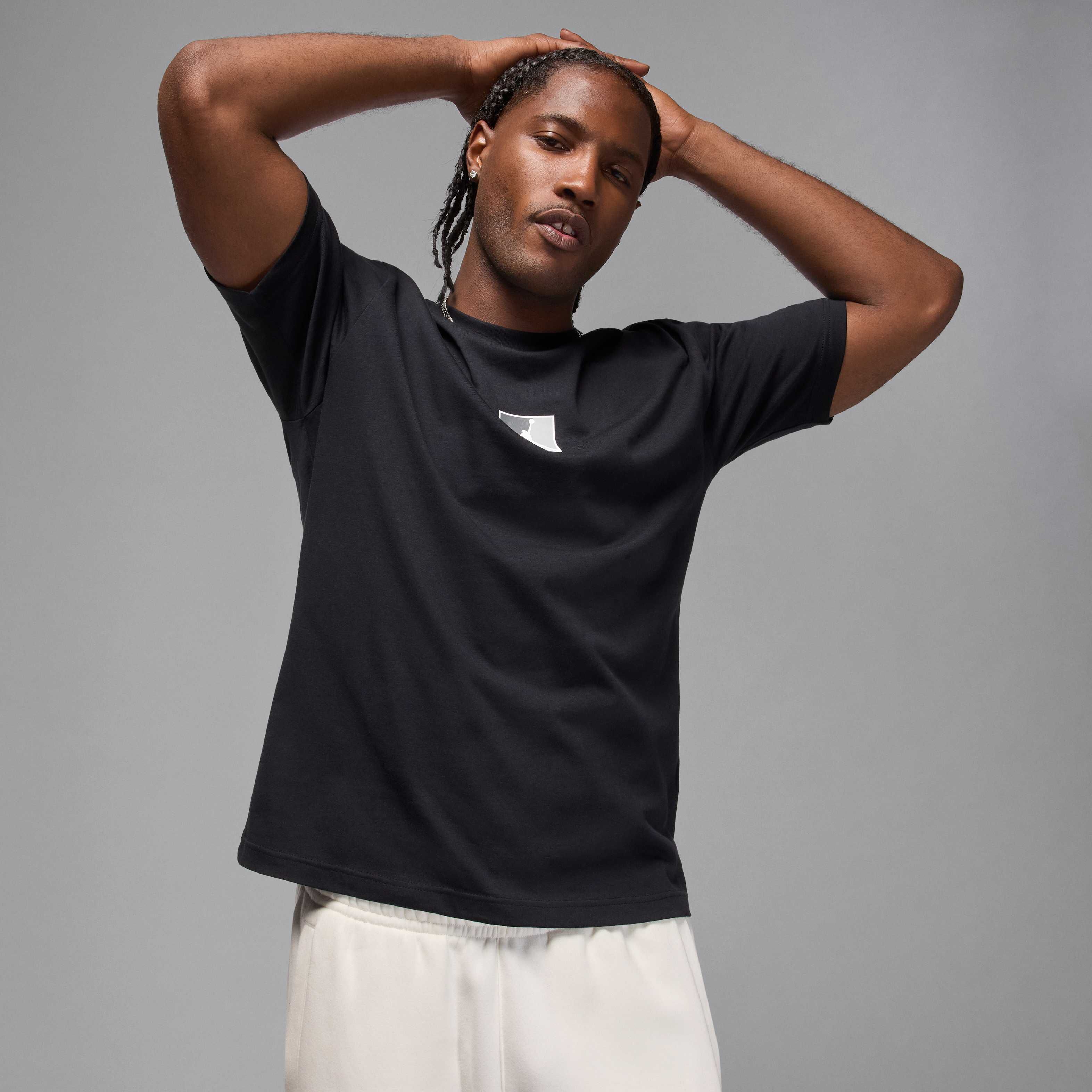 ★ Nike★ Jordan Brooklyn T-Shirt M Black Sail HQ8925010 HQ Buy Jordan Brooklyn Men's T-Shirt - Black | Nike Saudi Official
