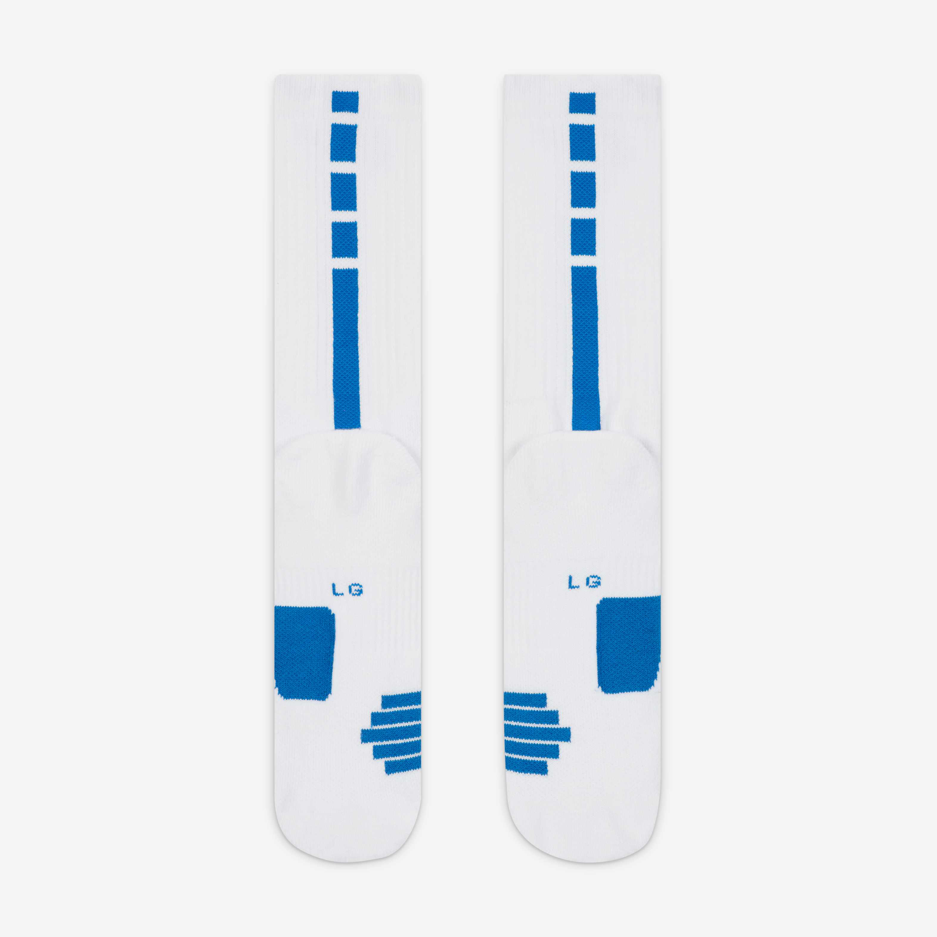 blue and white nike elite socks