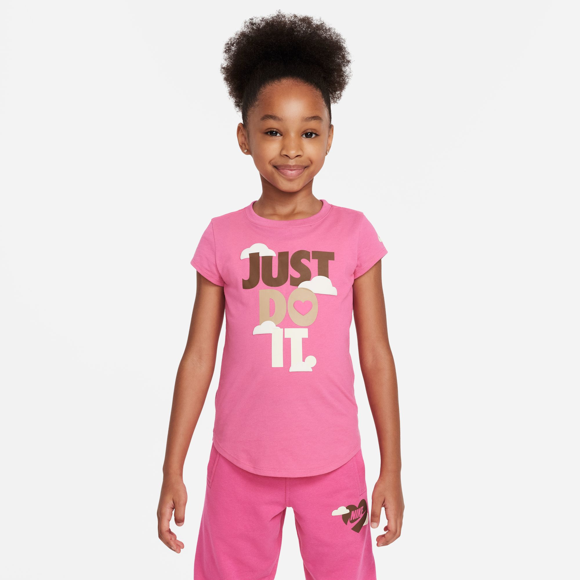 Buy Nike Sweet Swoosh Just Do It Little Kids Graphic T Shirt Atomic Pink Nike Saudi Official