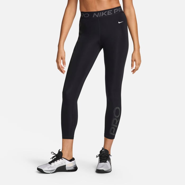 Buy Nike Pro Women's Mid-Rise 7/8 Graphic Leggings Black