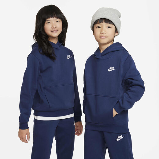 Pop of Colour-Nike, Nike Sportswear Club Fleece, Older Kids' Pullover Hoodie