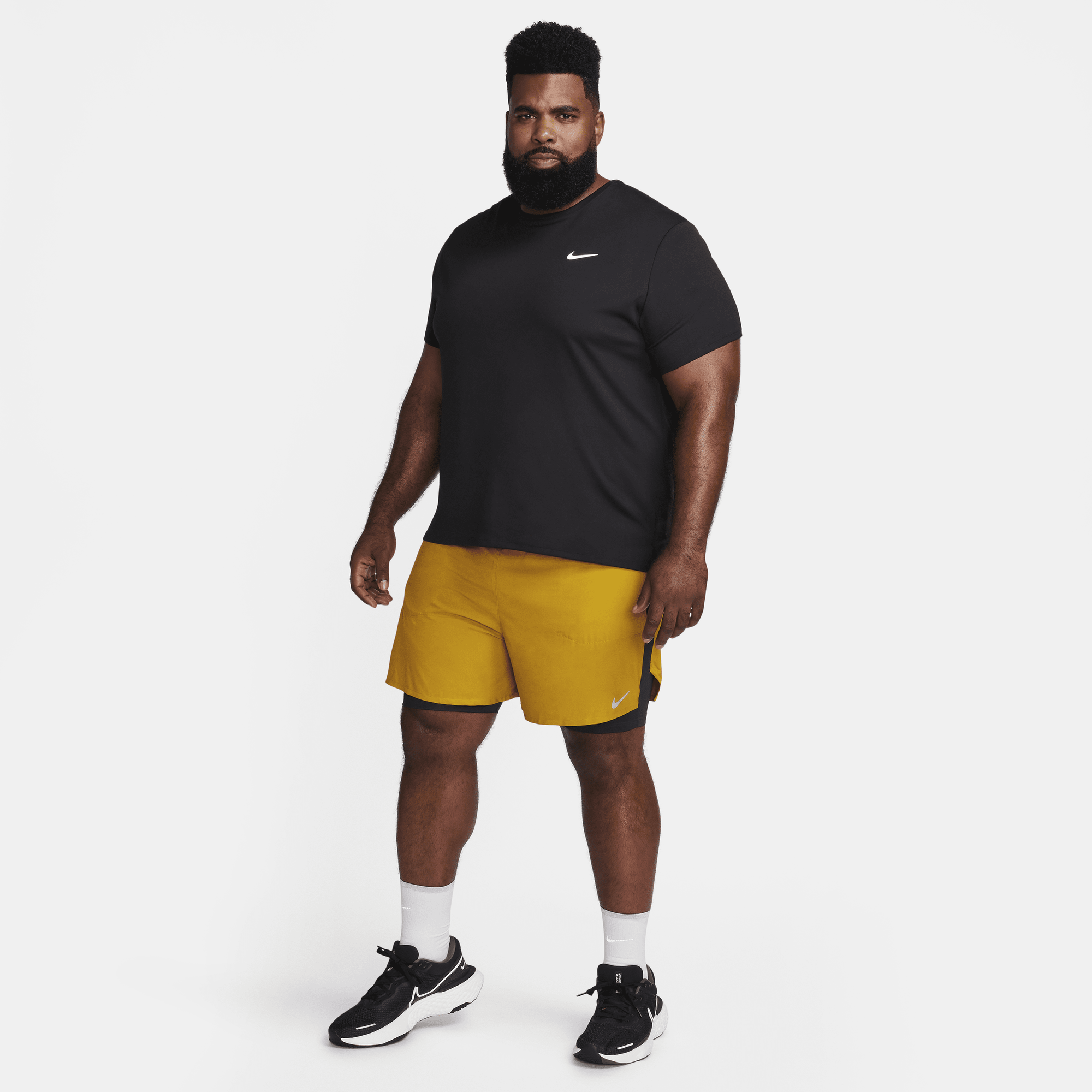 Shop Stride Men s Dri FIT 13cm approx. Hybrid Running Shorts