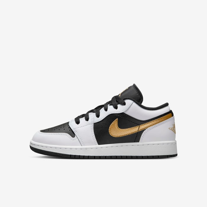 Buy Air Jordan Low Older Kids' Shoes White/Black/Metallic Gold