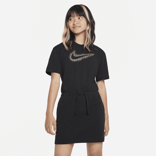 Girls black nike dress sales