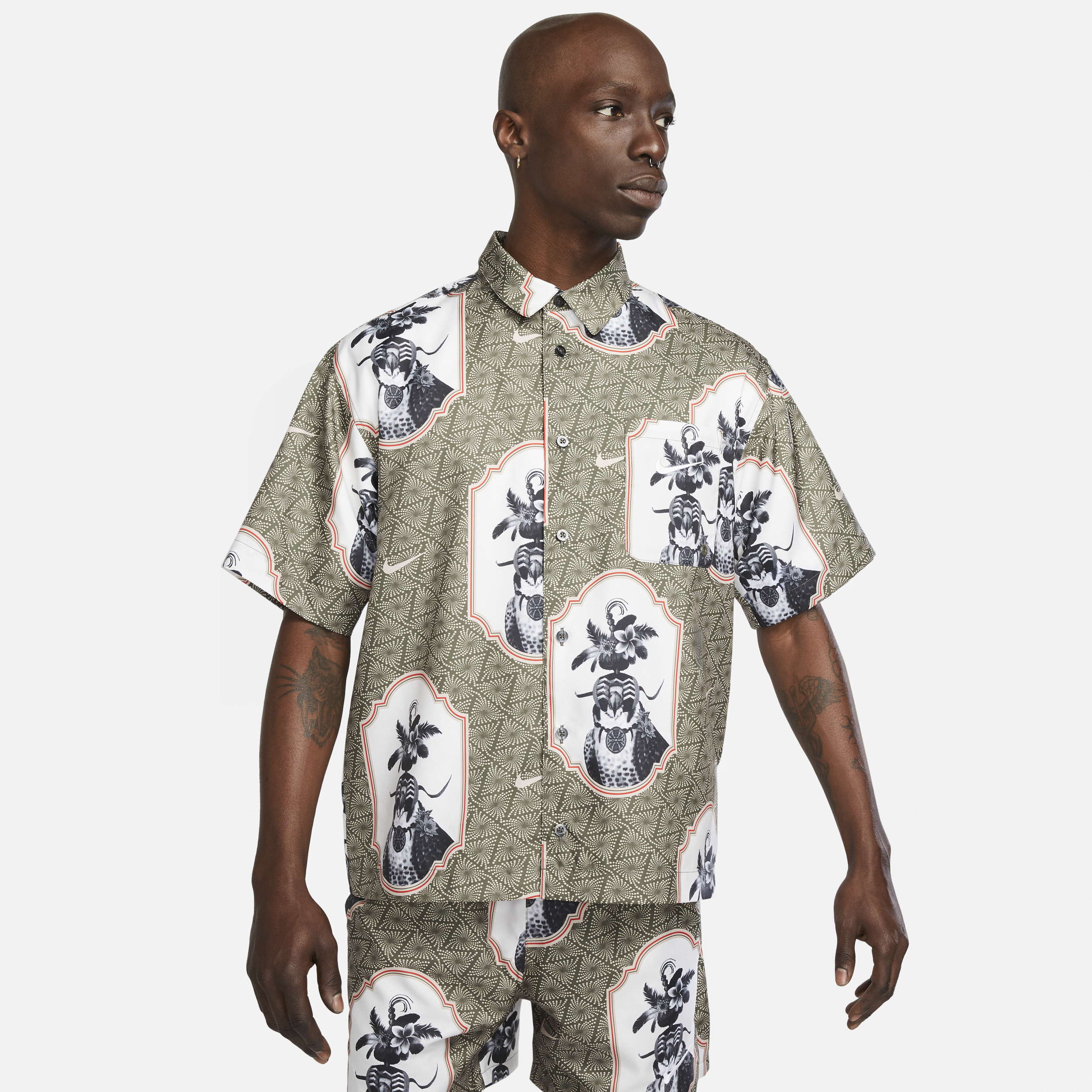 Nikelab floral on sale shirt