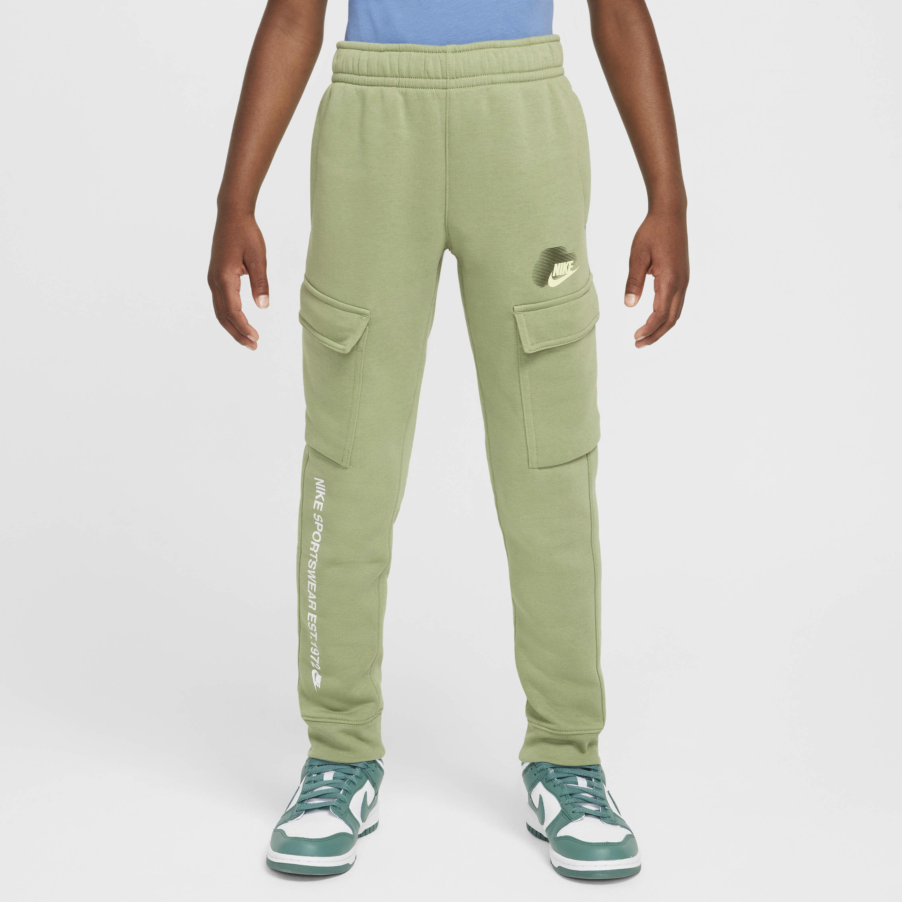 Buy Nike Sportswear Standard Issue Older Kids Boys Cargo Trousers Oil Green Nike Saudi Official