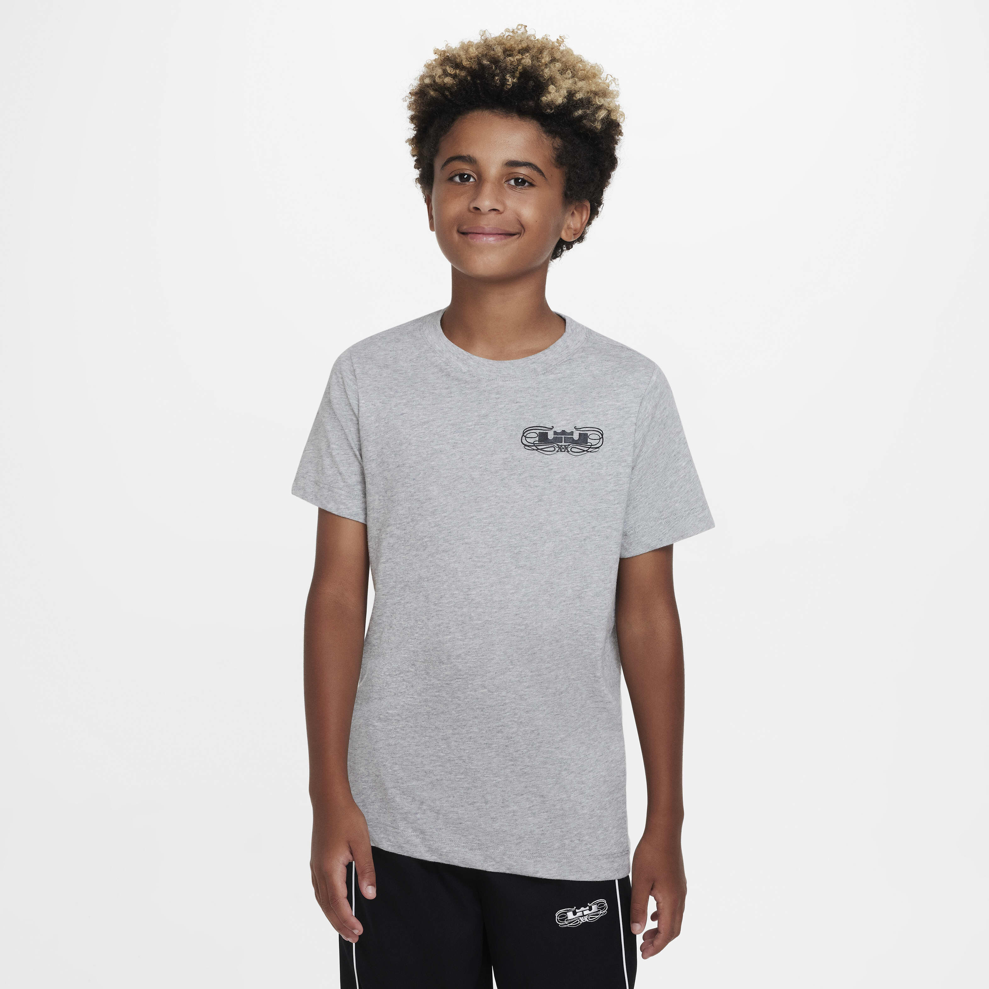 Buy Nike x LeBron Older Kids Boys Dri FIT T Shirt Dark Grey Heather Nike Saudi Official