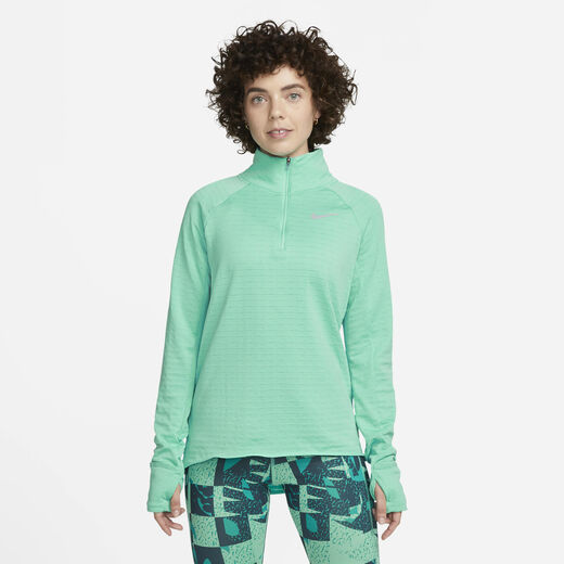 هودي وسويت شيرت للجري-نايكي, نايكي ثيرما-فت, تيشيرت الجري بربع سحاب للنساء